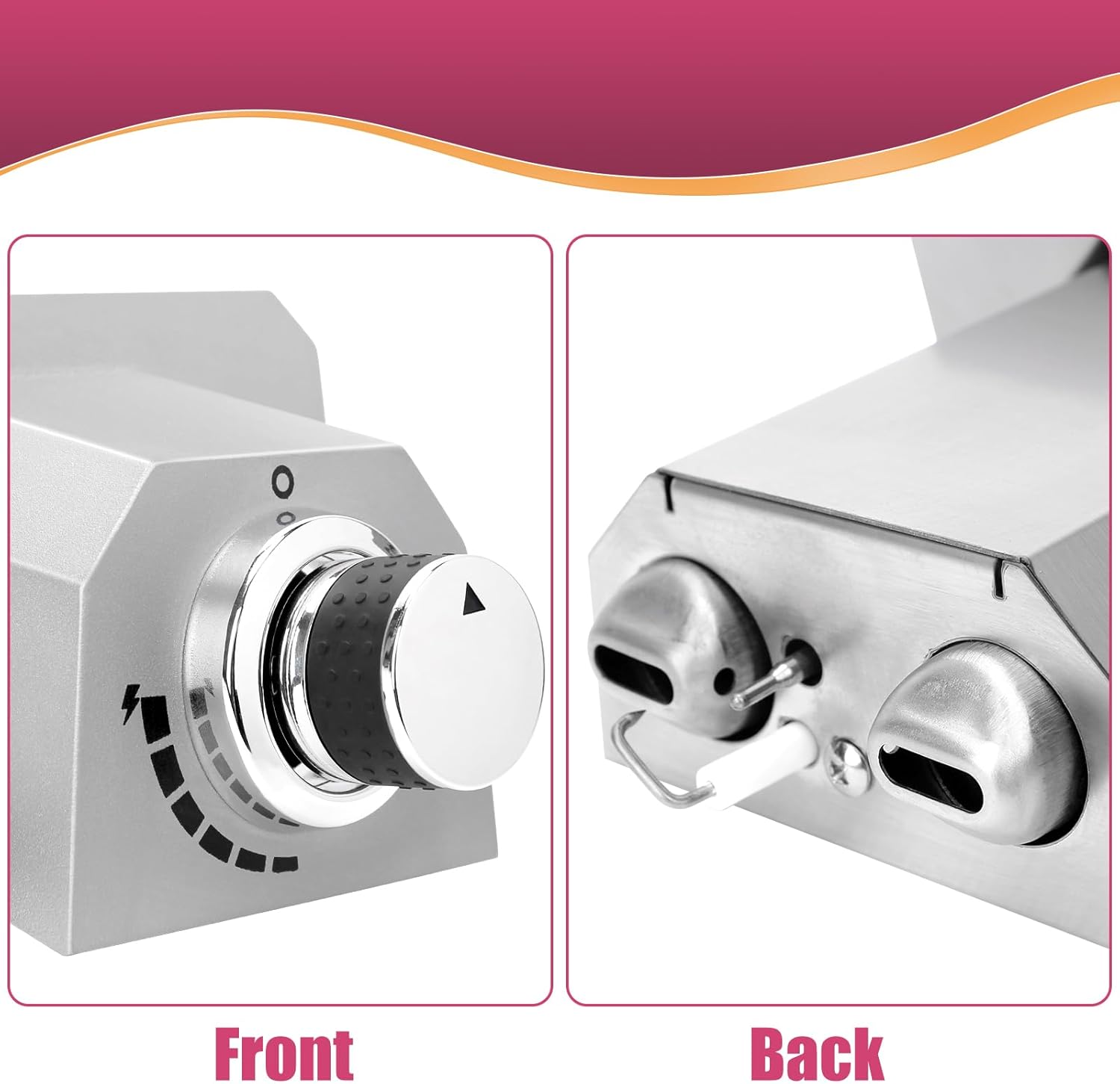 Gas Burner Attachment for Pizza Oven Accessories, Gas Burner Replacement for Karu 2/12/12G and for Fyra 12 Models, fits Bighorn Outdoors Pizza Oven 12"