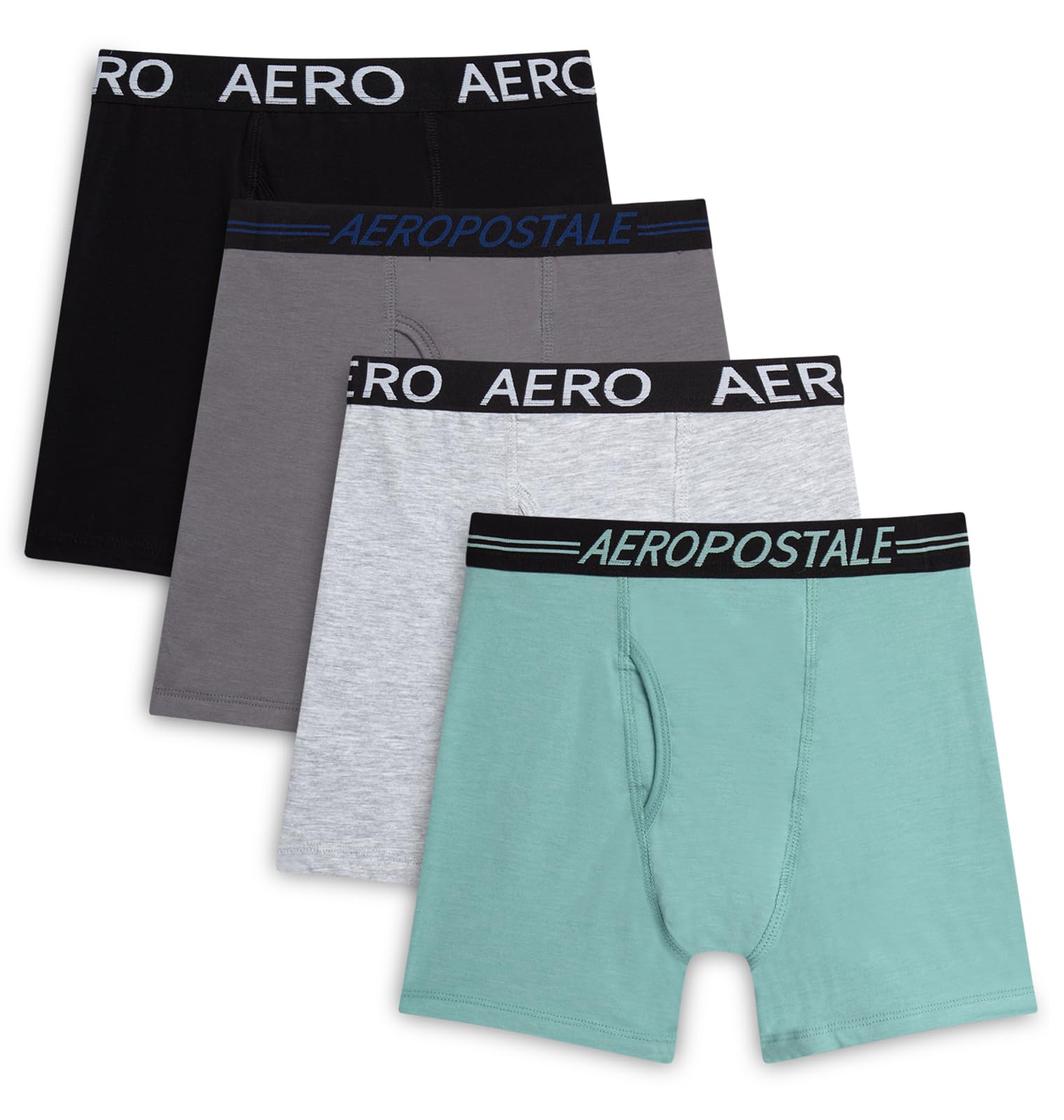 AEROPOSTALE Boys Boxer Briefs - 4 Pack Soft Athletic Stretch Boys Underwear Boxer Briefs With Jacquard Waistband