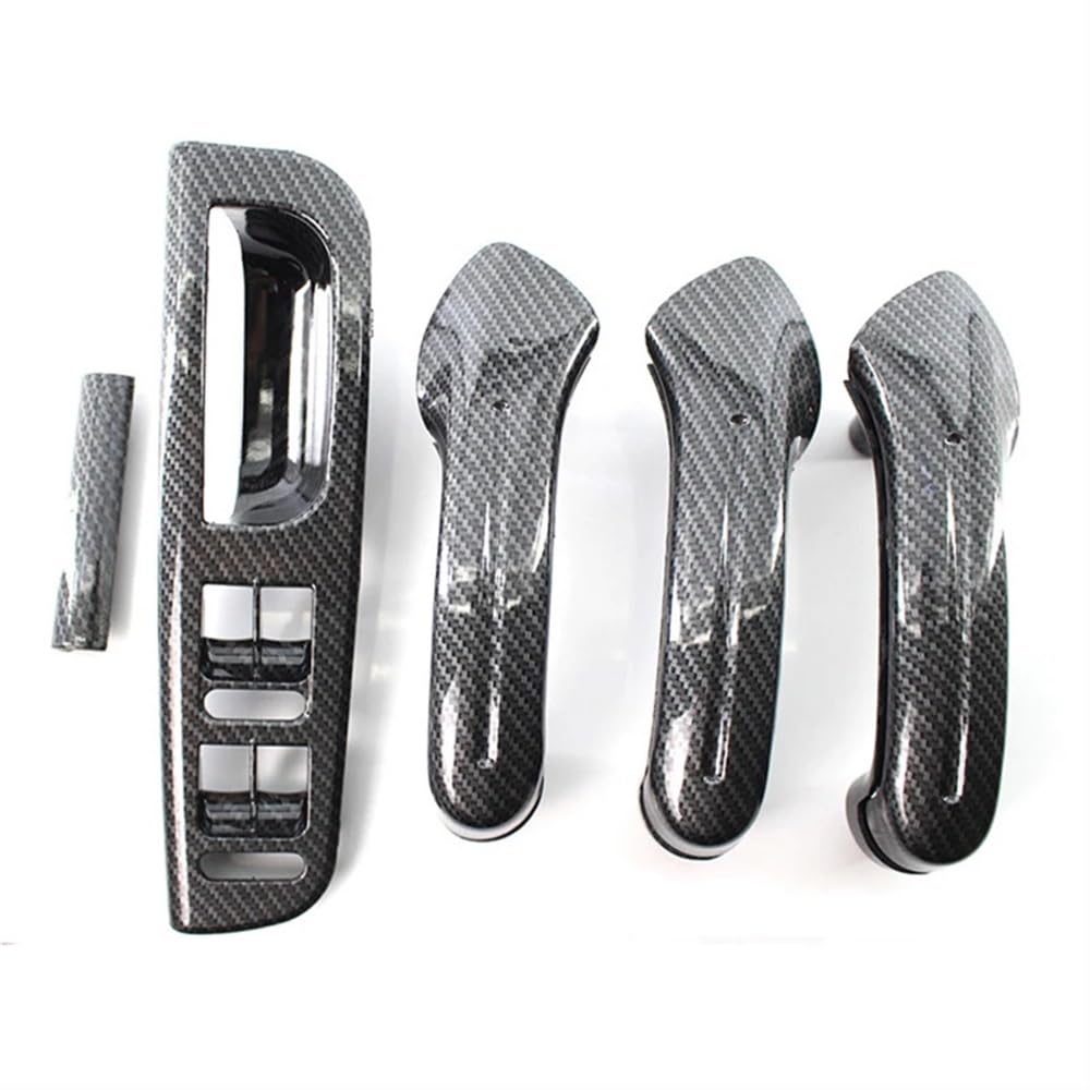 Mlioju Carbonfiber Car Inner Door Handle Front Rear Left Right Door Pull Grab Handle For Bora For 4 Mk4 For 1999-2004 Car Accessories