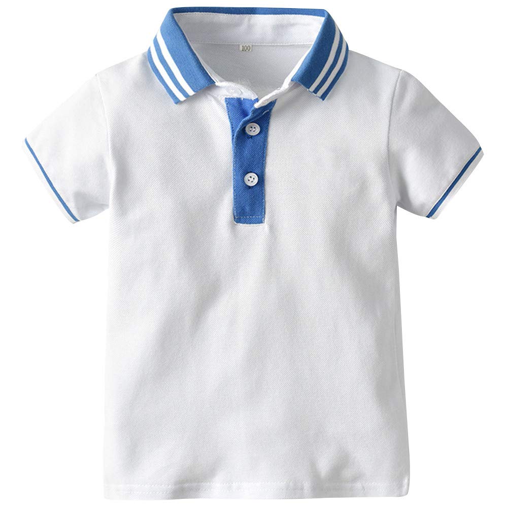 amropi Bebé Niños Conjunto de Pantalones Cortos Rayas Camisas y Pantalones Cortos Verano Conjuntos de Ropa para 0 a 6 años