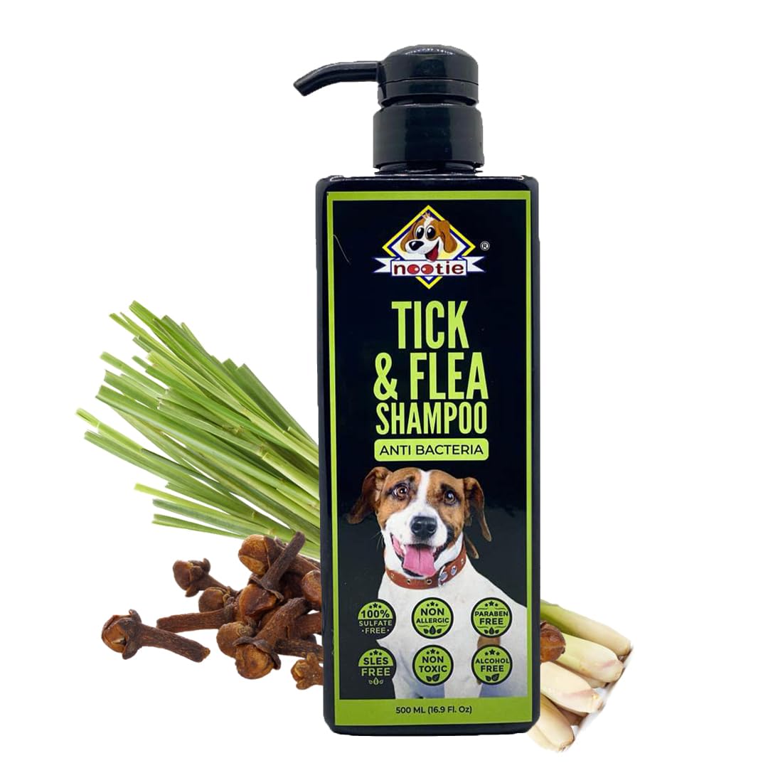 Nootie Dog Shampoo to Remove Dirt, Grime & Oil. Made with Natural Actives for A Cleaner, Smoother, Shinier Coat and Fragrance (TICK & FLEA Shampoo Anti Bacteria (500ML)) (B0B3646YF2) Amazon Price History, Amazon Price Tracker