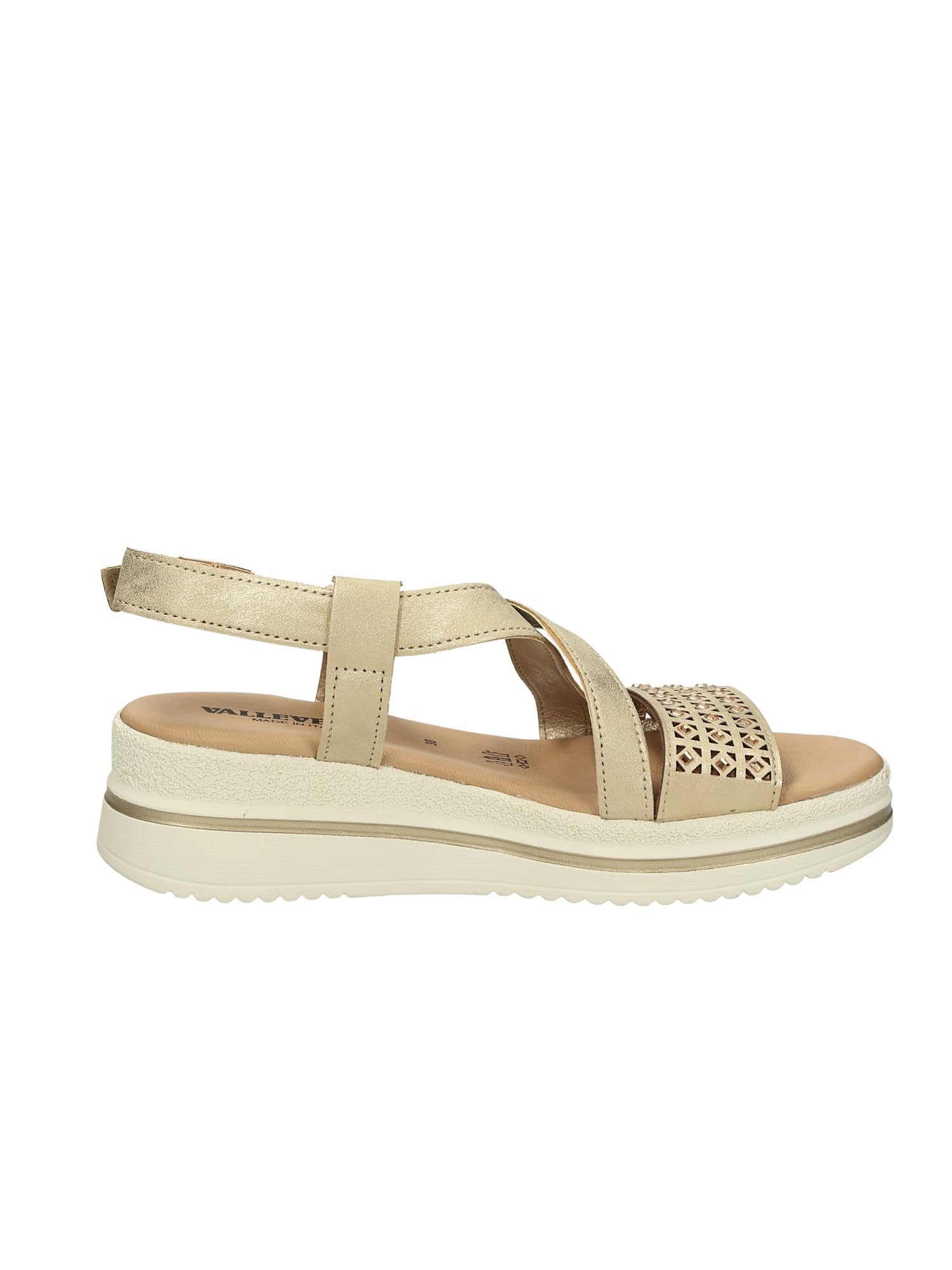 Valleverde Sandali Donna V55101 Pelle White o Gold