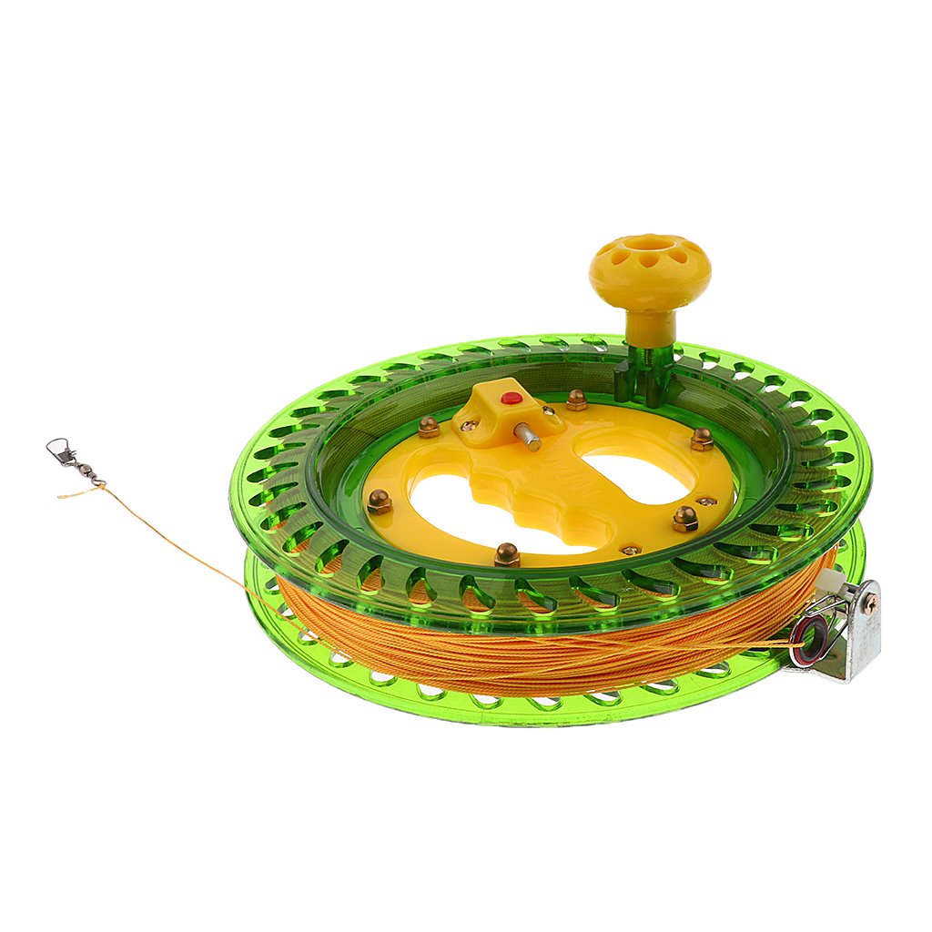 MagiDeal 1 Drachenschnur Spule mit 450m Schnur, Kite Line Winder Drachenleine, Drachenschnur Seilwinde für Drachen, Multifunktionalle Rolle für Outdoor-Sportarten