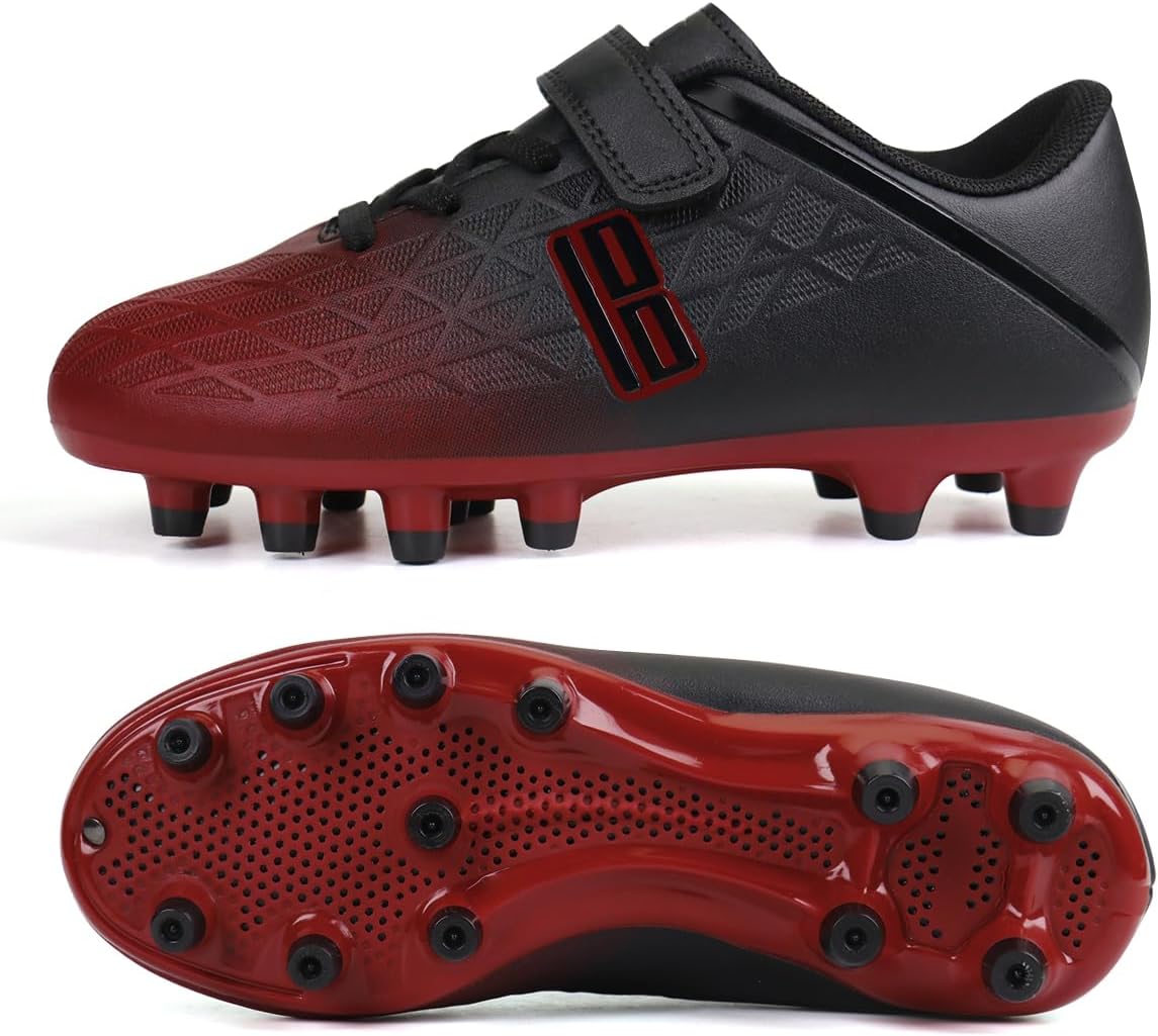 brooman Kids Firm Ground Soccer Cleats Boys Girls Athletic Outdoor Football Shoes - Image 4