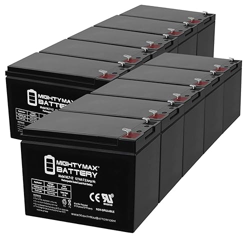 Mighty Max Battery Batería de repuesto SLA de 12V 7Ah compatible con Sigmas SP12-7.5 - Paquete de 10