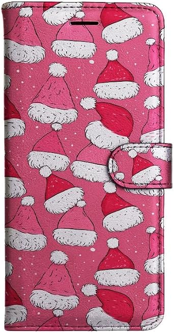Phone Case For Samsung Galaxy A6 2018 Christmas Hat P2605 Design Magnetic Flip Wallet Case with Card Holder and Kickstand For Samsung Galaxy A6 2018 Shockproof Flip Case Cover