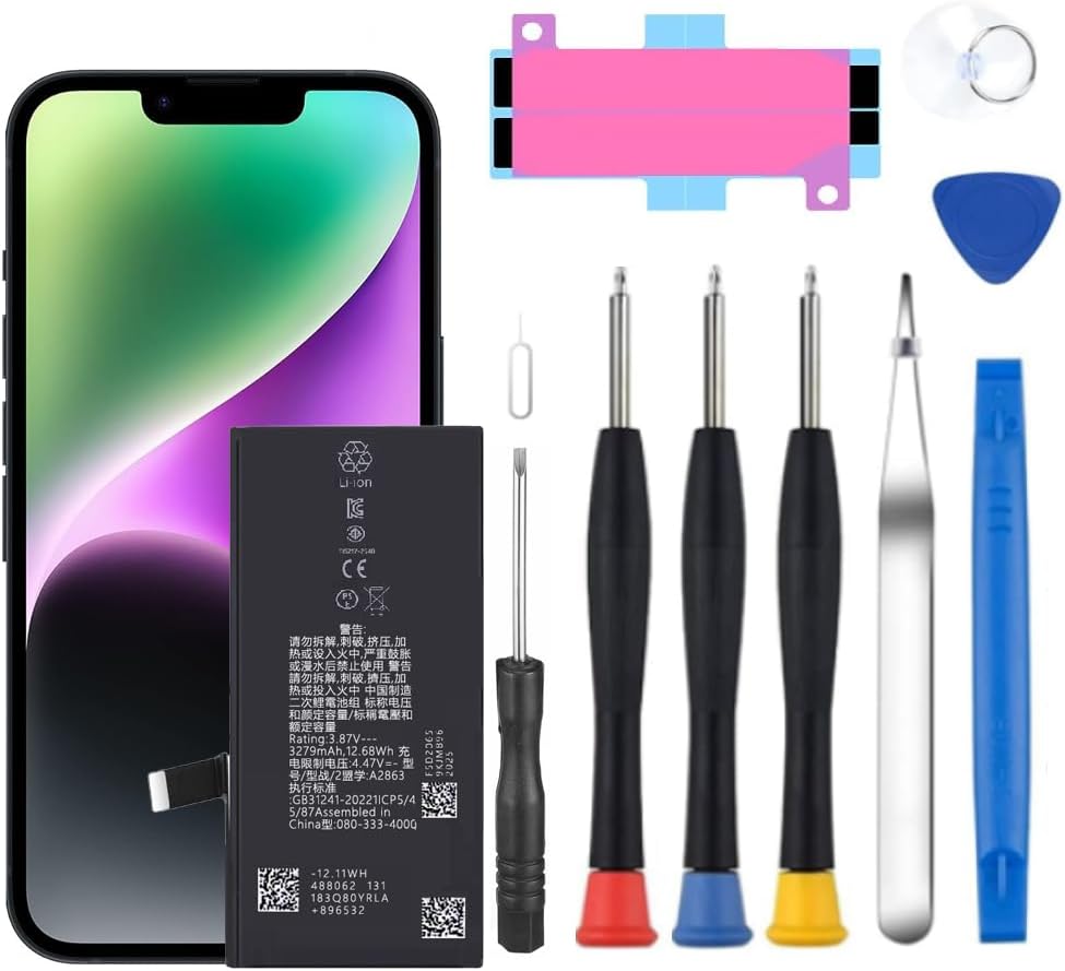 Battery for iPhone 14, Upgraded New Battery Replacement for iPhone 14 A2882 A2649 A2881 A2884 A2883 with Professional Tools