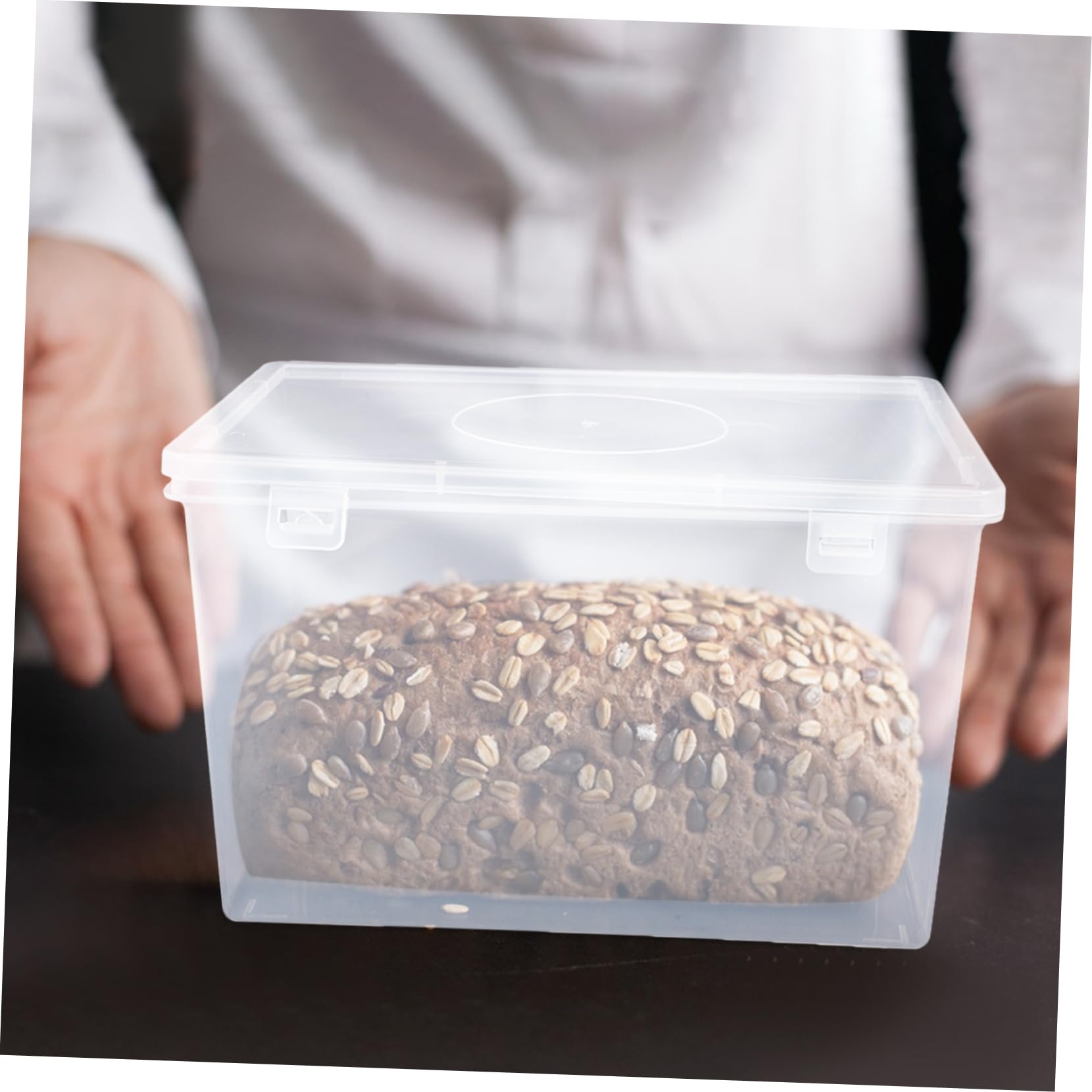 ULTECHNOVO 4 Stück Brot-Box luftdichte Aufbewahrungsbehälter für Lebensmittel Brotschoner luftdichter Aufbewahrungsbehälter für Lebensmittel Brothalter für die Küchentheke pp Transparent