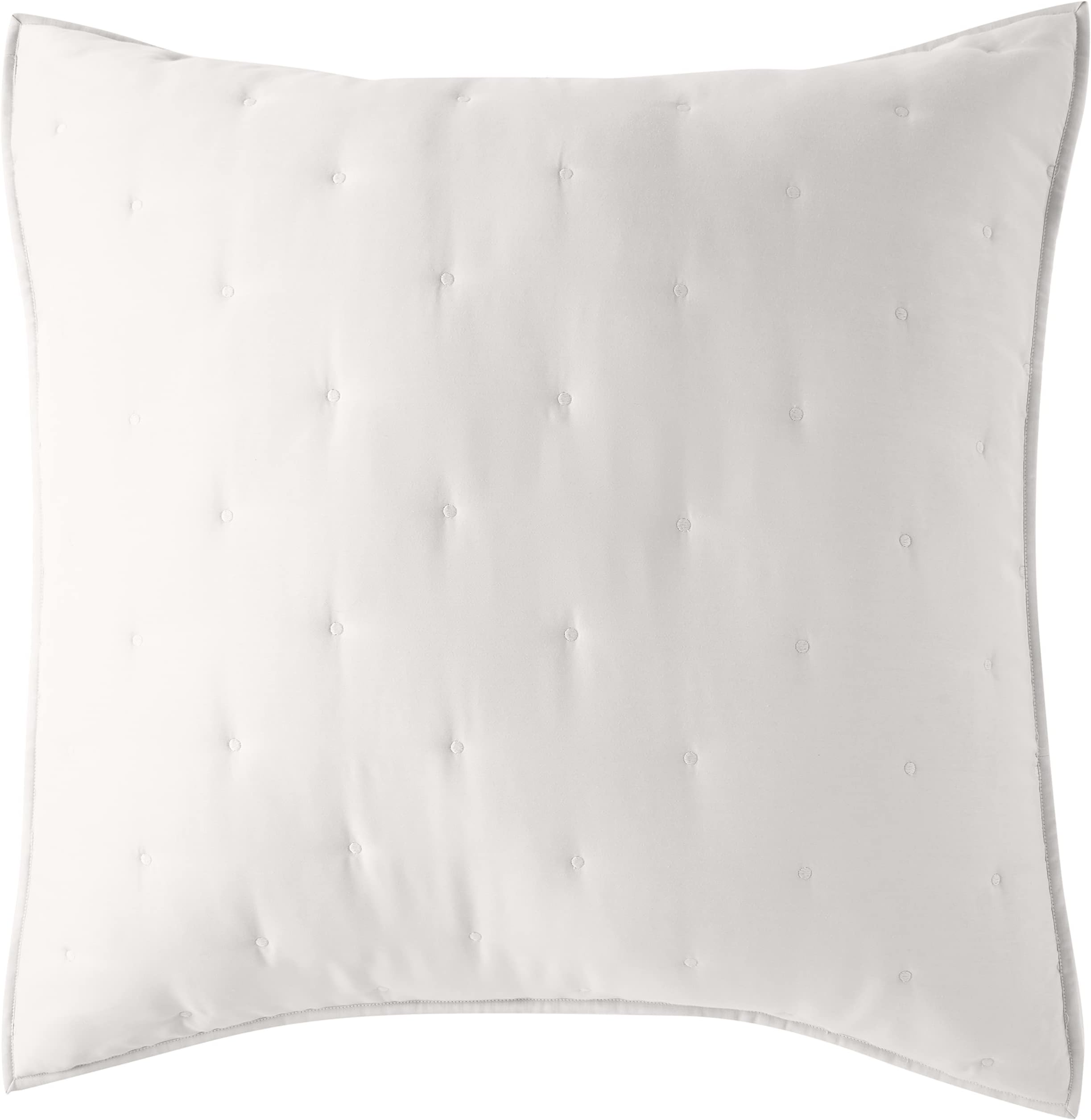 Amazon Aware Recycled Polyester and Cotton Blend Quilted Sham, Euro (26x26 inch/65x65 cm), Ivory