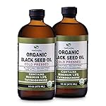 Organic Black Seed Oil - USDA Certified Cold Pressed Glass Bottle Over 1.5% Thymoquinone 3X strength Turkish Black Cumin Nigella Sativa non-GMO 100% Pure Blackseed Oil (32oz Glass (2X16) Bottle)