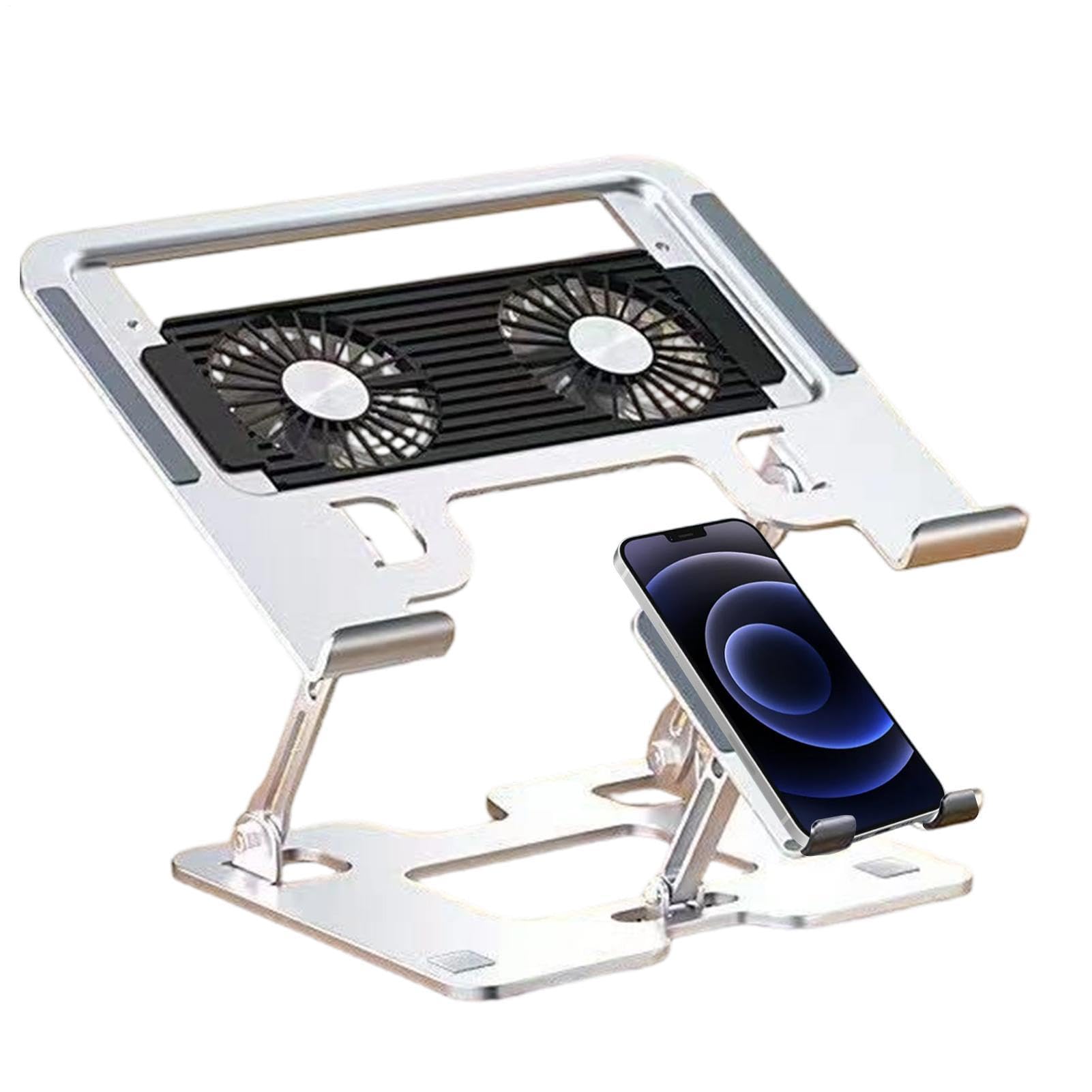 Supporto per Laptop da Scrivania Base Raffreddante Con 5 Altezze Regolabili