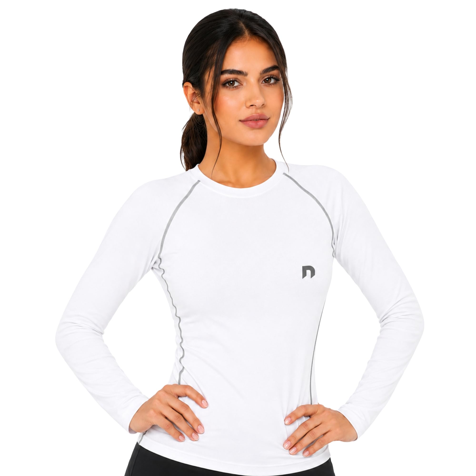 never lose Women Compression T-Shirt Top Plain Athletic Fit Multi Sports Cycling, Cricket, Football, Badminton, Gym-picture-53