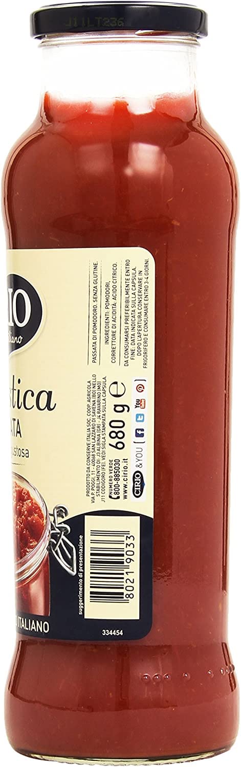 12x Cirio Passata di Pomodoro Rustica Tomatensauce Tomaten 100% Italienisch 680g