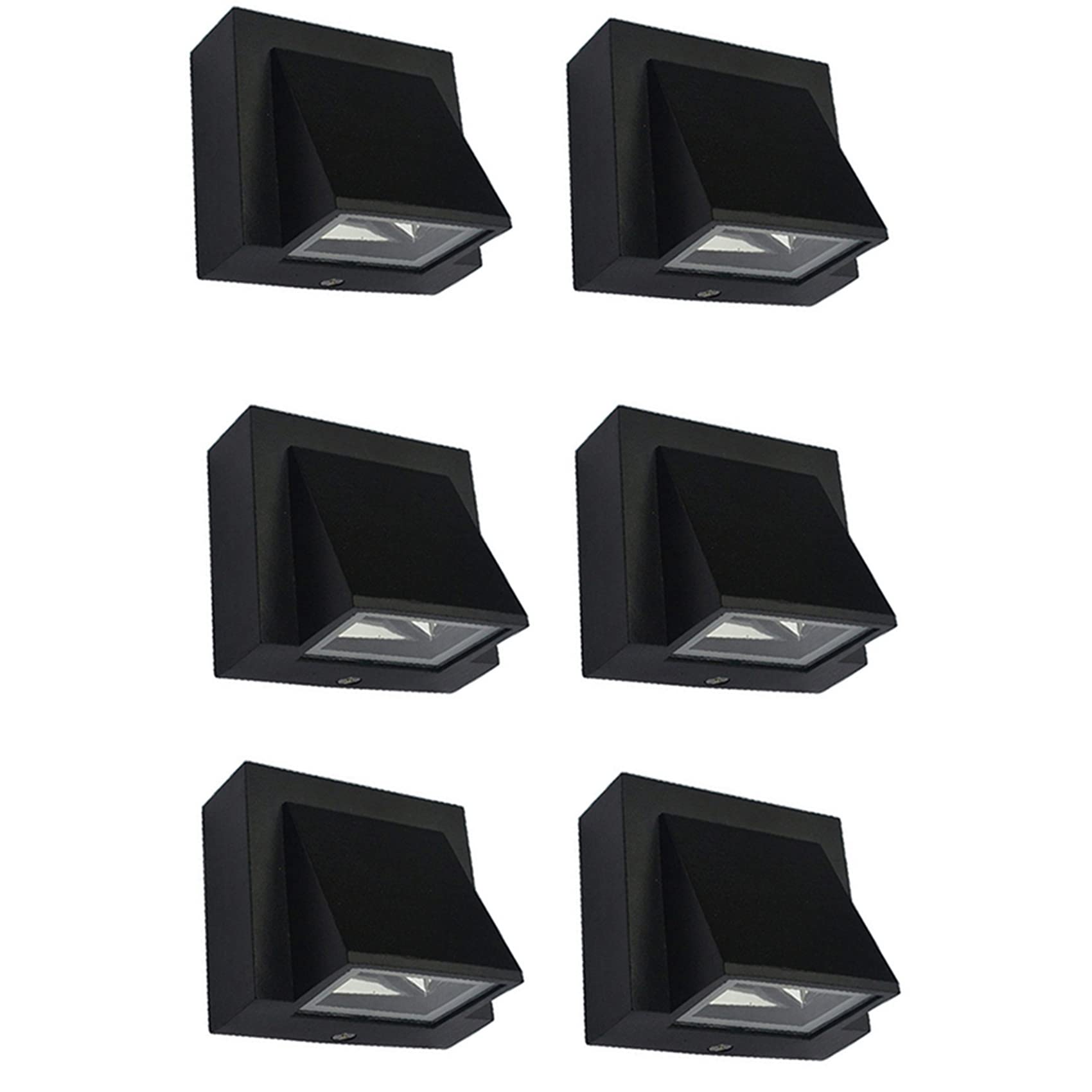 Applique murale extérieure LED design contemporain étanche et durable pack de 6