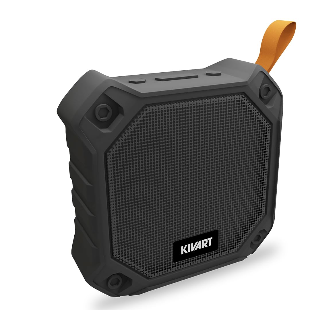 KIVART Reverb 5W Portable Bluetooth Speaker | TWS | Deep Bass | Mic | 10H Playtime | IPX6 Water & Dust Resistant | BT v5.3 | USB, TF Card, AUX | Black-image-29
