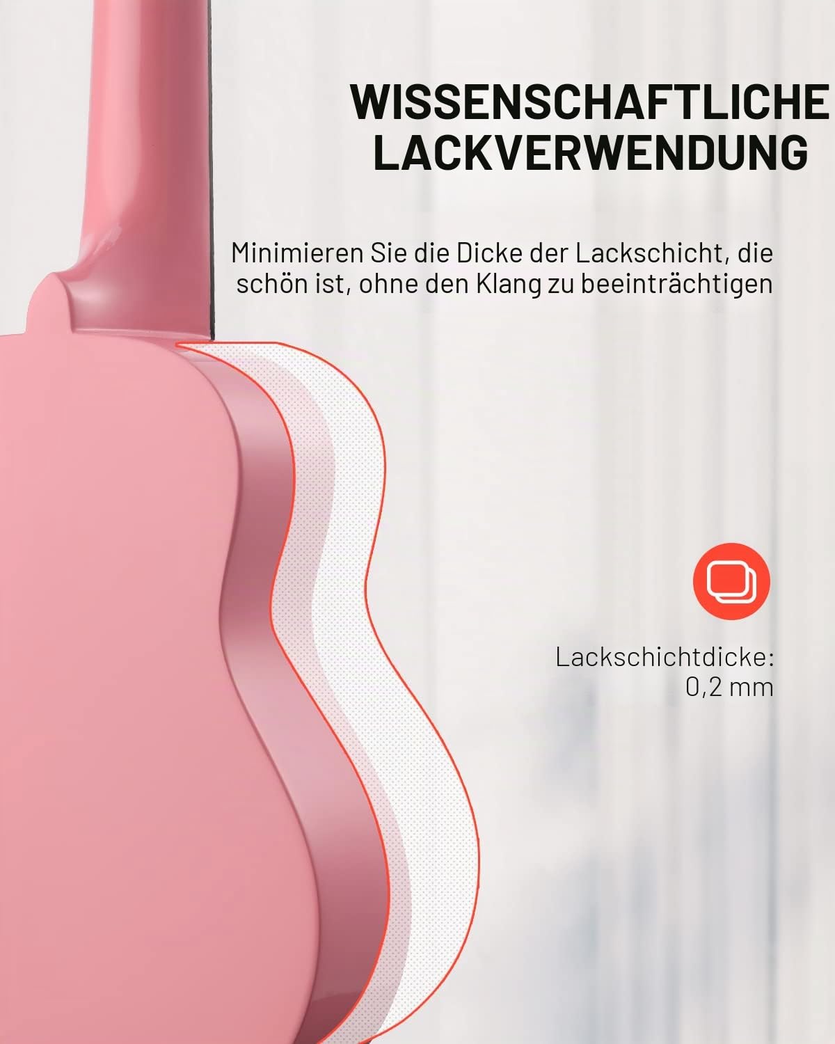 Donner Ukulele für Kinder Anfänger Sopran Ukulele Kit 21 Zoll Pink mit Nylon Saiten Hawaii Gitarre