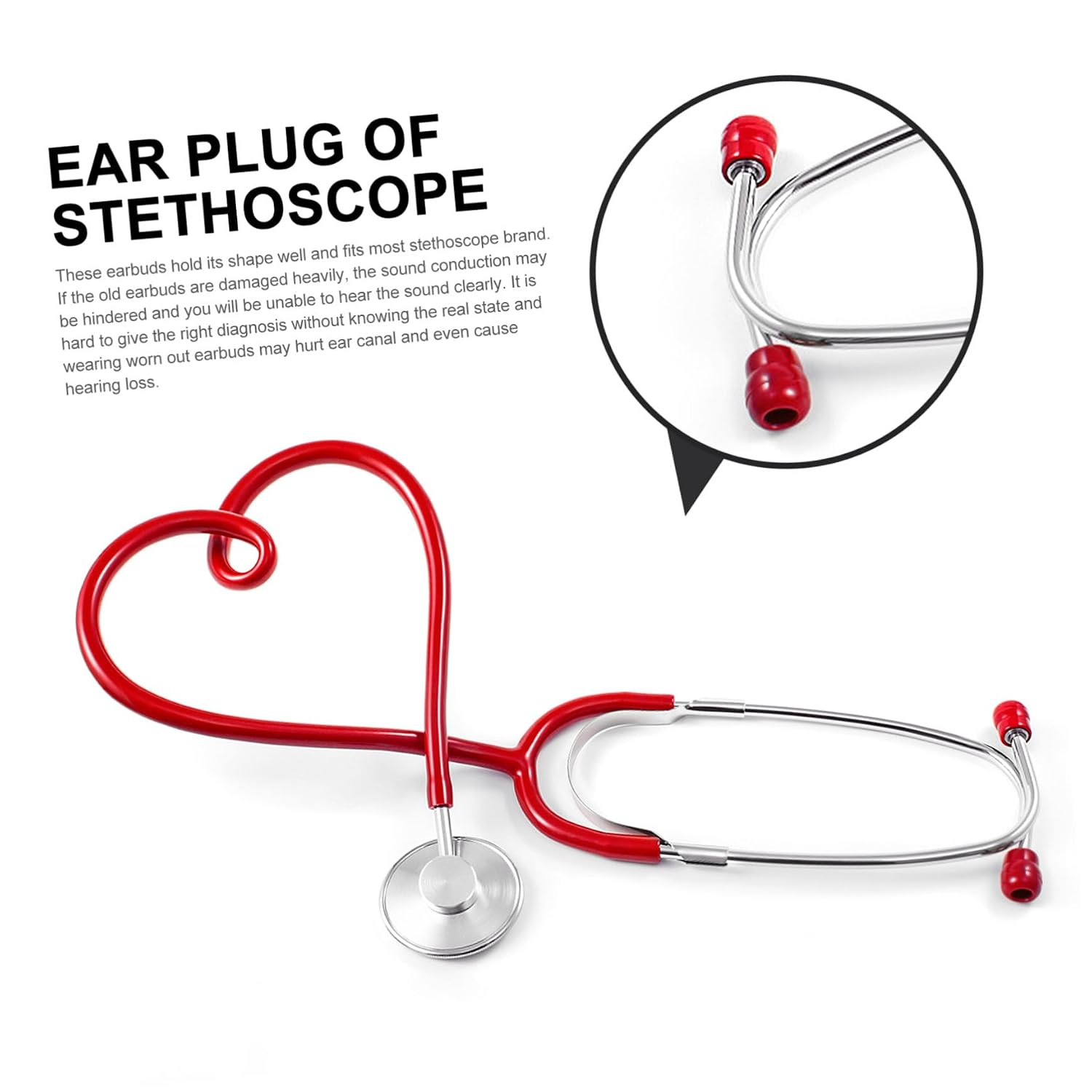 10 Pairs Stethoscope Ear Tips Replacement Soft Silicone Earbuds for Hospital Clinic Noise Reduction and Comfortable Fit Random Color
