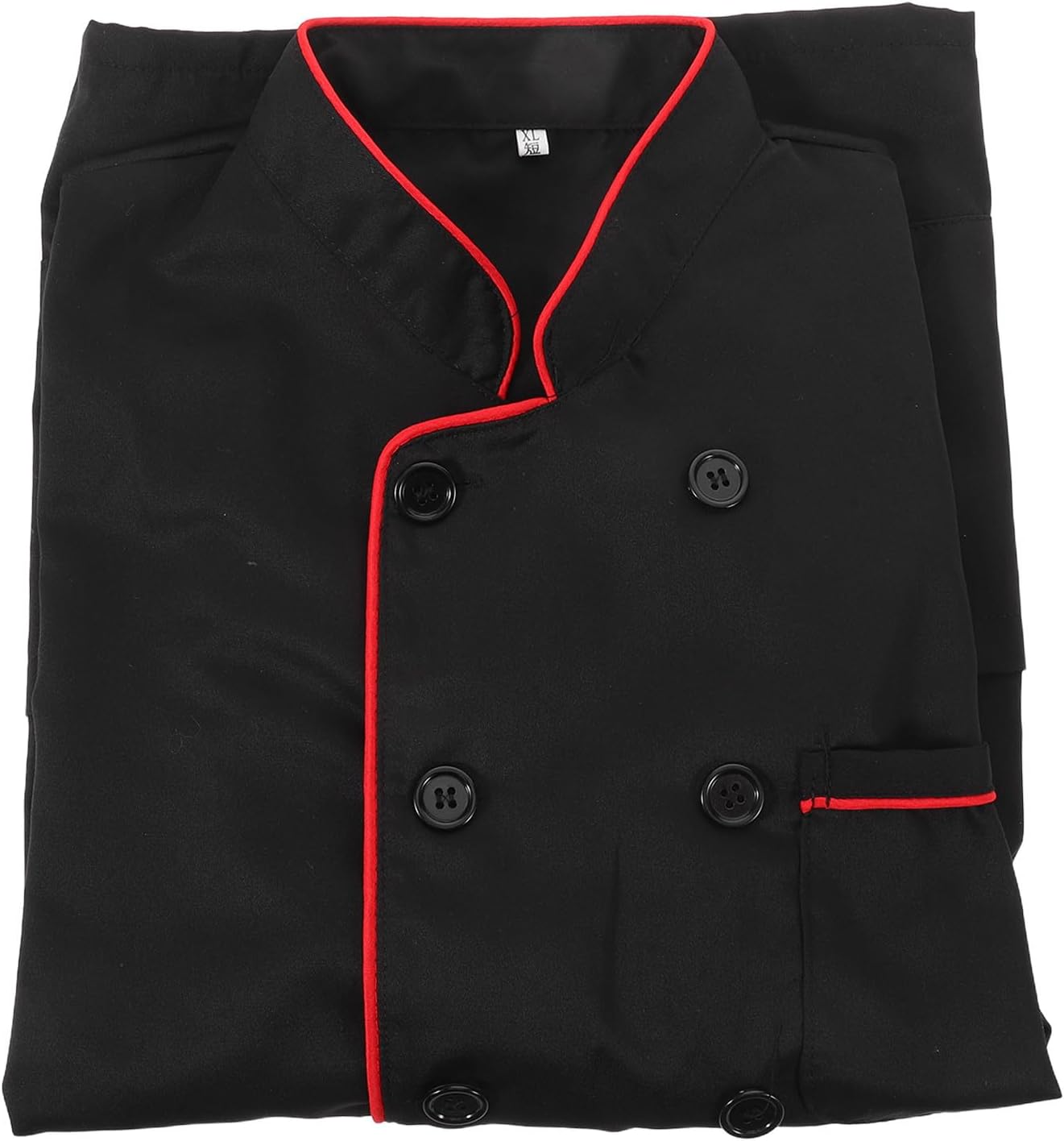 Kichvoe Short Sleeve Chef Jacket for Men and Unisex Ergonomic Fit and Stain Resistance, Black Cotton Chef Coat Double Breasted Front Buttons, 3d Tailored Cut, Loose Fit for Busy Kitchens