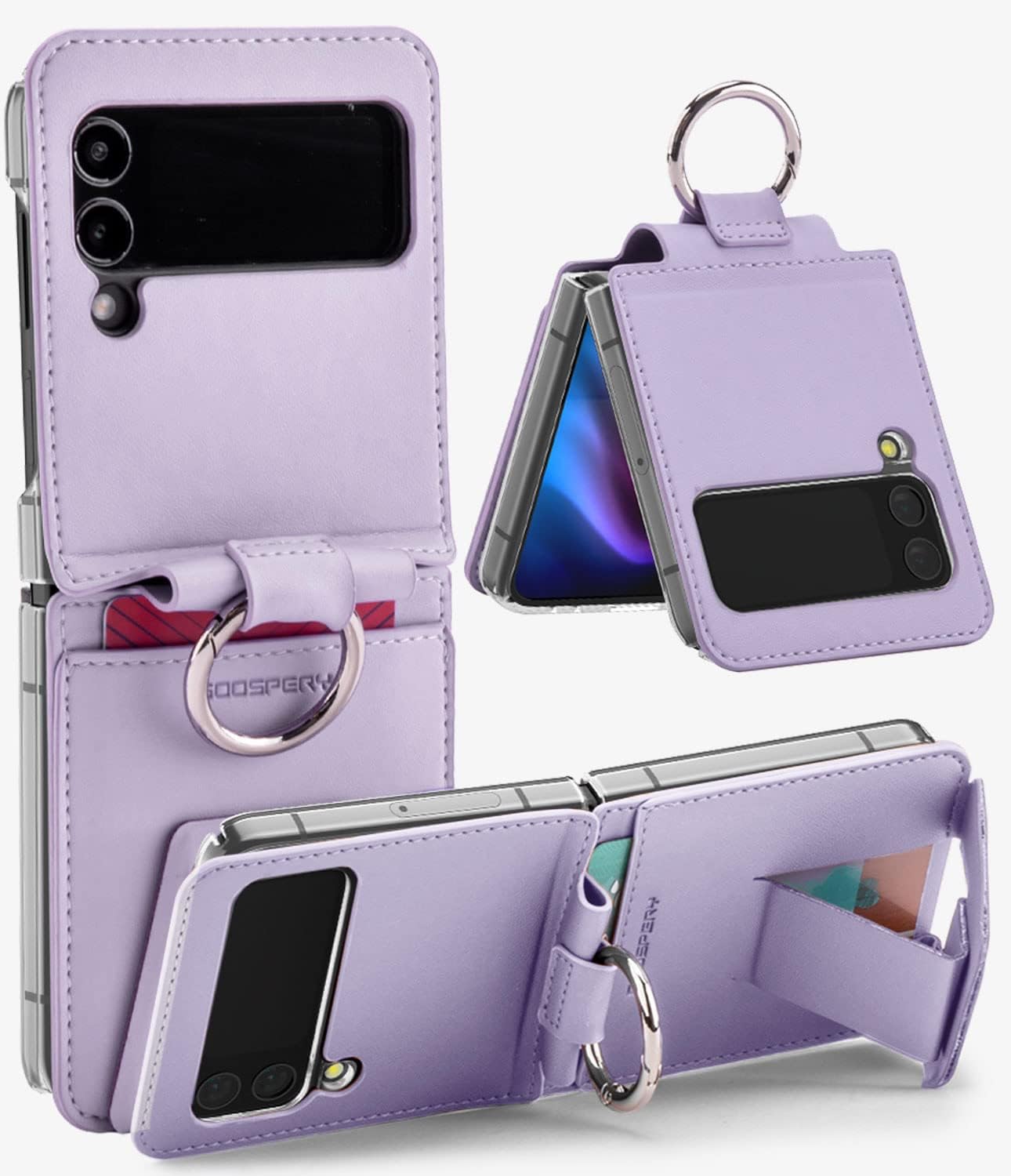 GOOSPERY EZ Mount Wallet Compatible with Galaxy Z Flip 4