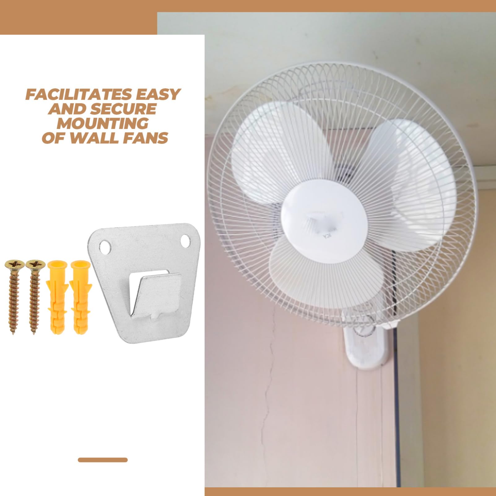 Support Mural Robuste Pour Ventilateur - Accessoire De