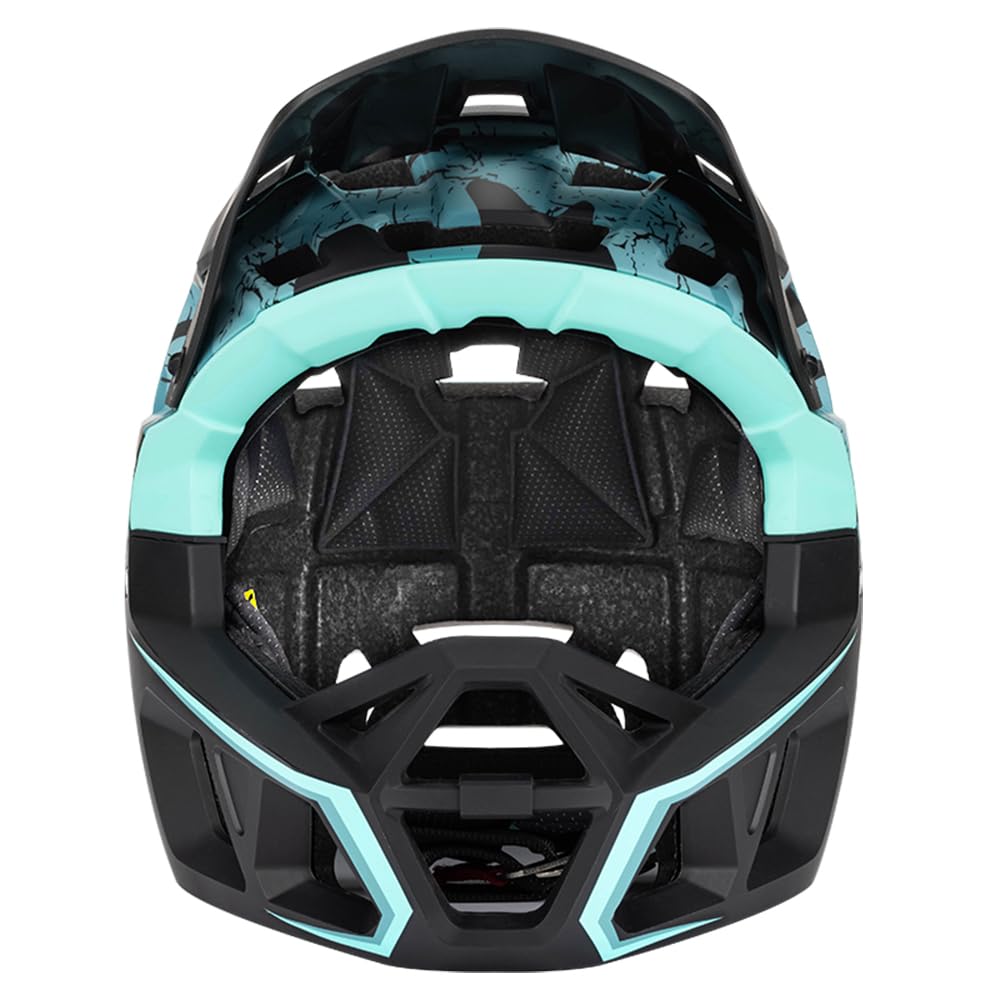 Lixada Casco integral para adulto, bicicleta de montaña, carreras de descenso, casco MTB para bicicleta de montaña