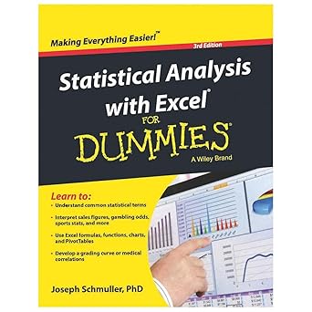 Statistical Analysis with Excel For Dummies book cover