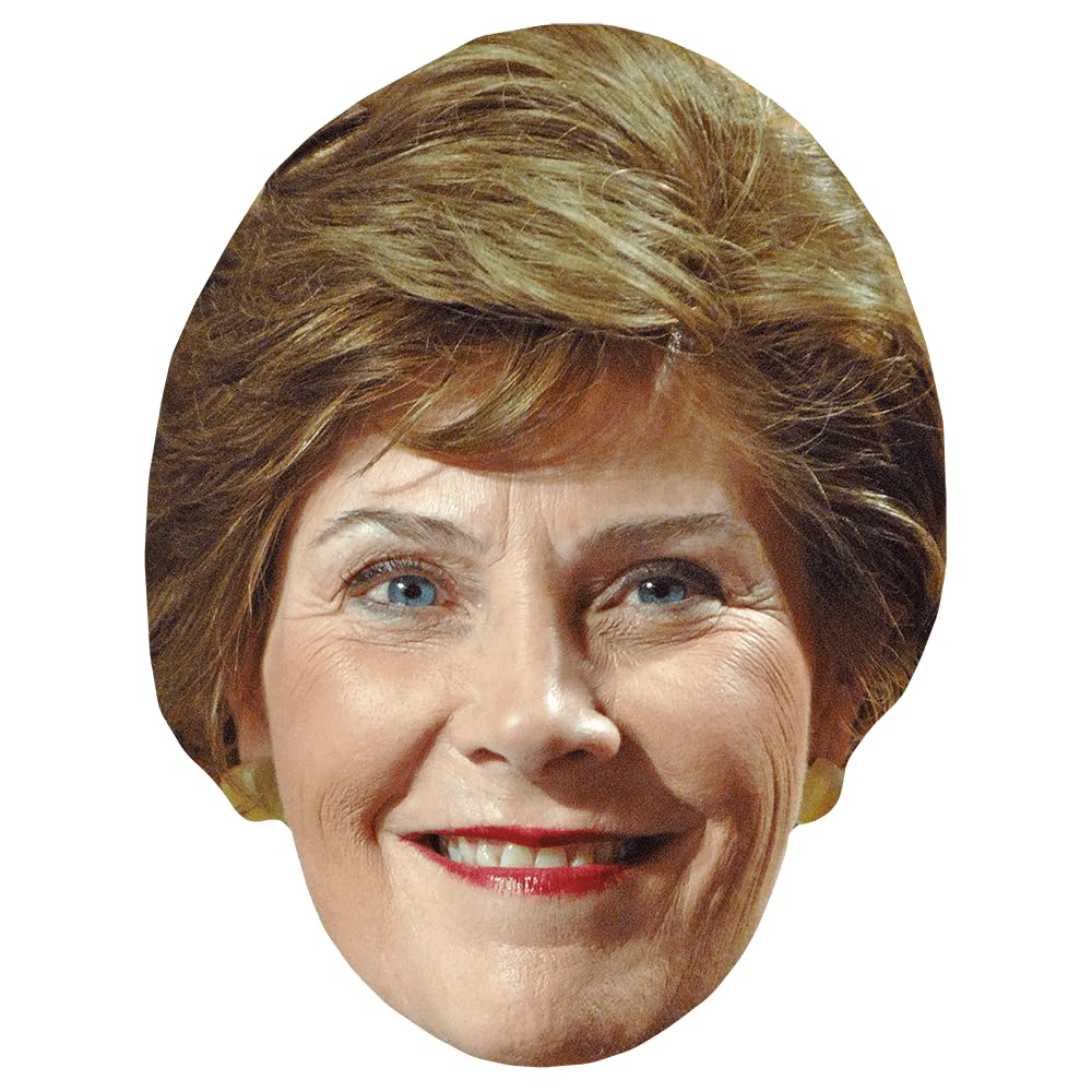 Laura Bush (Smile) Celebrity Mask, Flat Card Face, Fancy Dress Mask