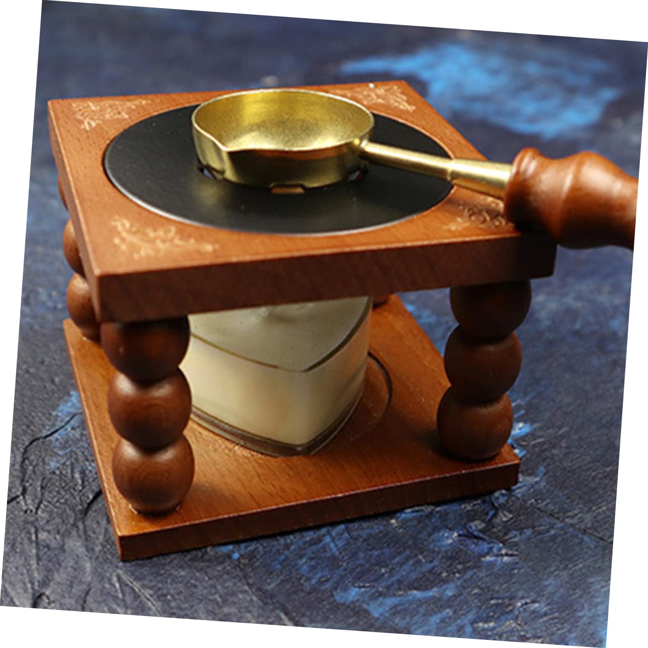 Angoily Wax Seal Melting Furnace Kit Portable Wax Warmer Sturdy Construction Ideal Present Color