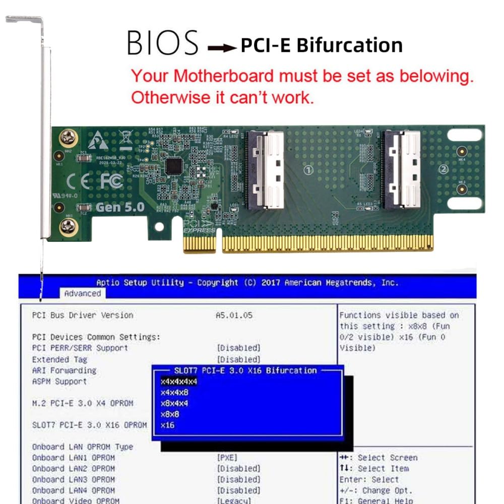 Amazon.com: NFHK Adapter PCI-E 5.0 PCI-Express 16x to SFF-TA-1016