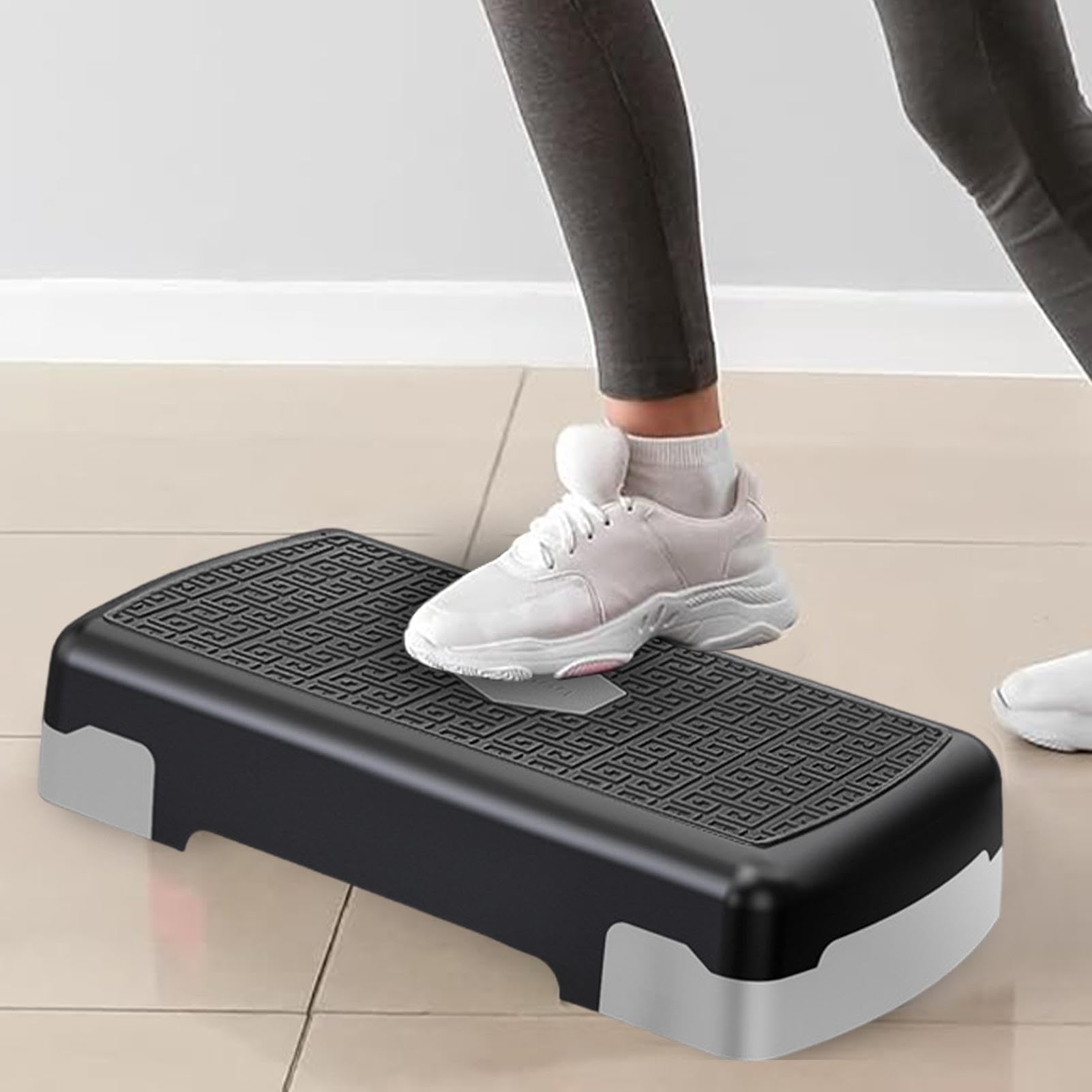 Krok ćwiczeń, aerobowy stepper z regulacją wysokości, stopnie treningowe z 3 pionami do treningu siłowego i domowego treningu cardio, ćwiczenia