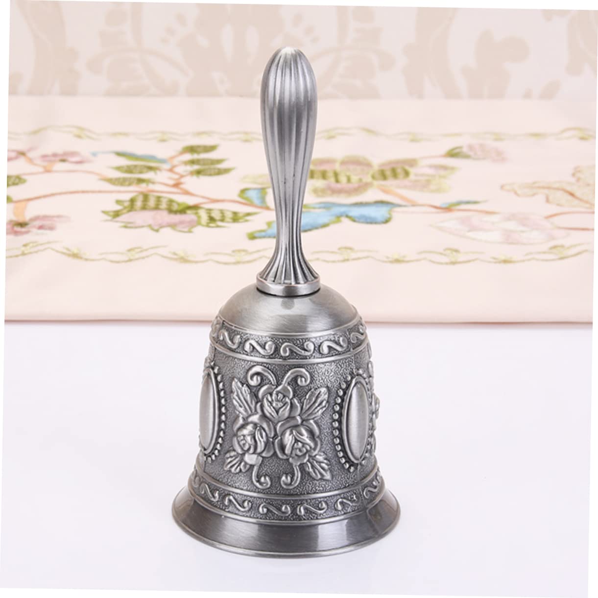 Lurrose Handglocke Zinklegierung - Silber Tischglocke 5,5x11,5cm
