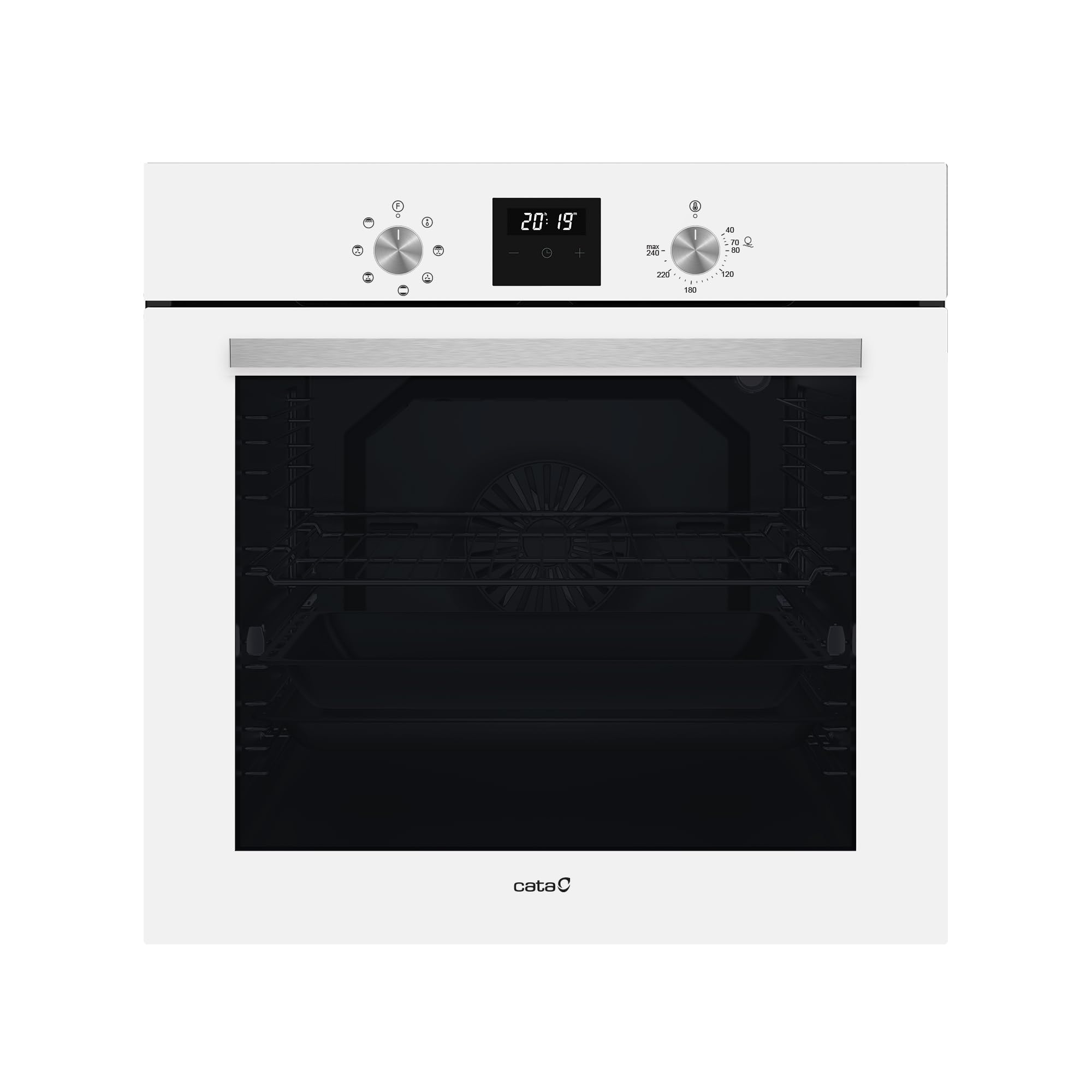 Cata Blanco Horno Multifunción Digital Mds 8007 Wh Con 7 Funciones. Diplay Digital. Capacidad 80 L. Puerta Panorámica Full Glass. Iluminación Interior. Acabado En Cristal