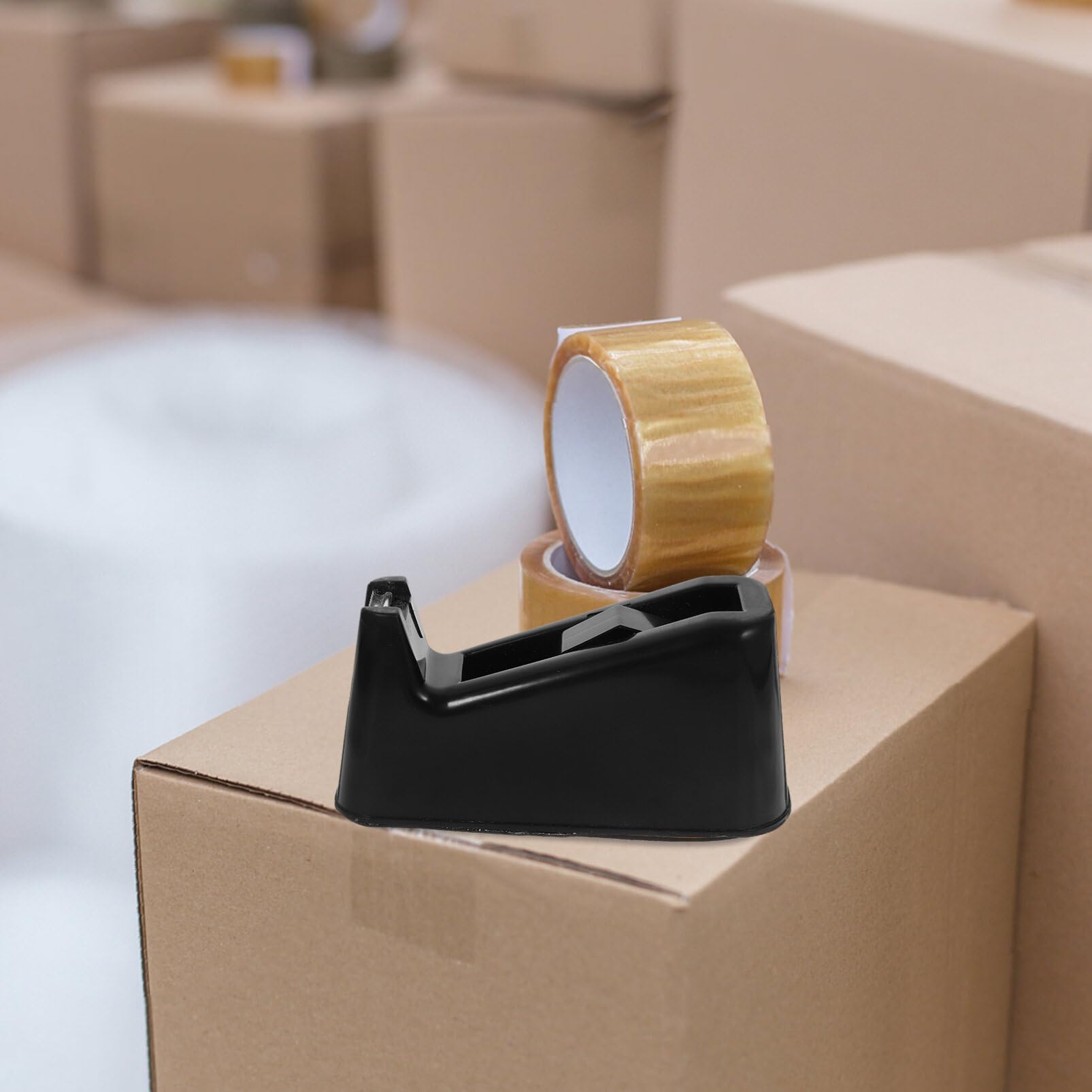 Dispenser Nastro da Tavolo Portatile in Abs Nero Taglierina