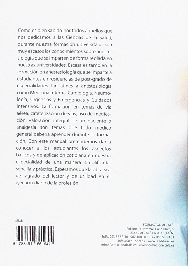 Manual de anestesia para residentes (CIENCIAS SANITARIAS)