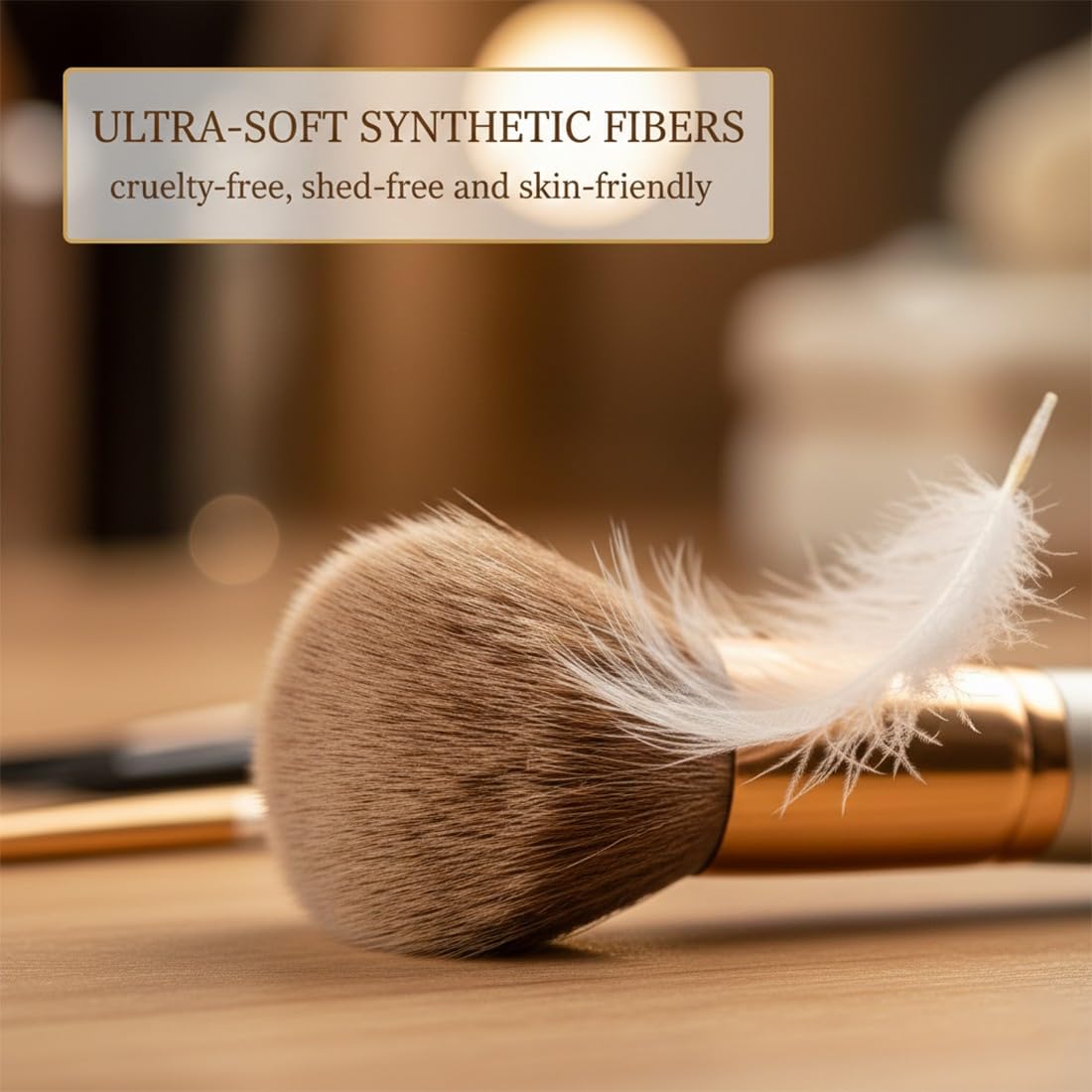 Pennelli Make Up,13 Pezzi Set Pennelli Make Up,Set Viso e Occhi,Trucchi,Pennello Trucco Sintetico a Setole Morbide per Makeup Brushes Regalo,per Fondazione,Cipria,Ombretto,Fard(Marrone)