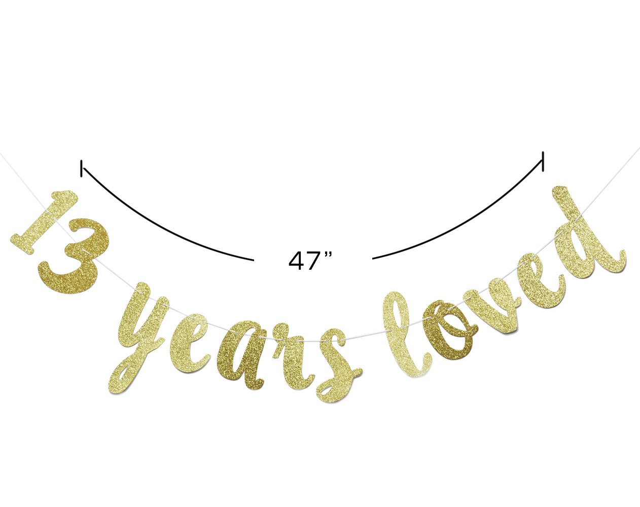 ป้ายแบนเนอร์วันเกิด "13 ปีแห่งความรัก" - ป้ายและชุดตกแต่งงานปาร์ตี้วันเกิดครบรอบ 13 ปี