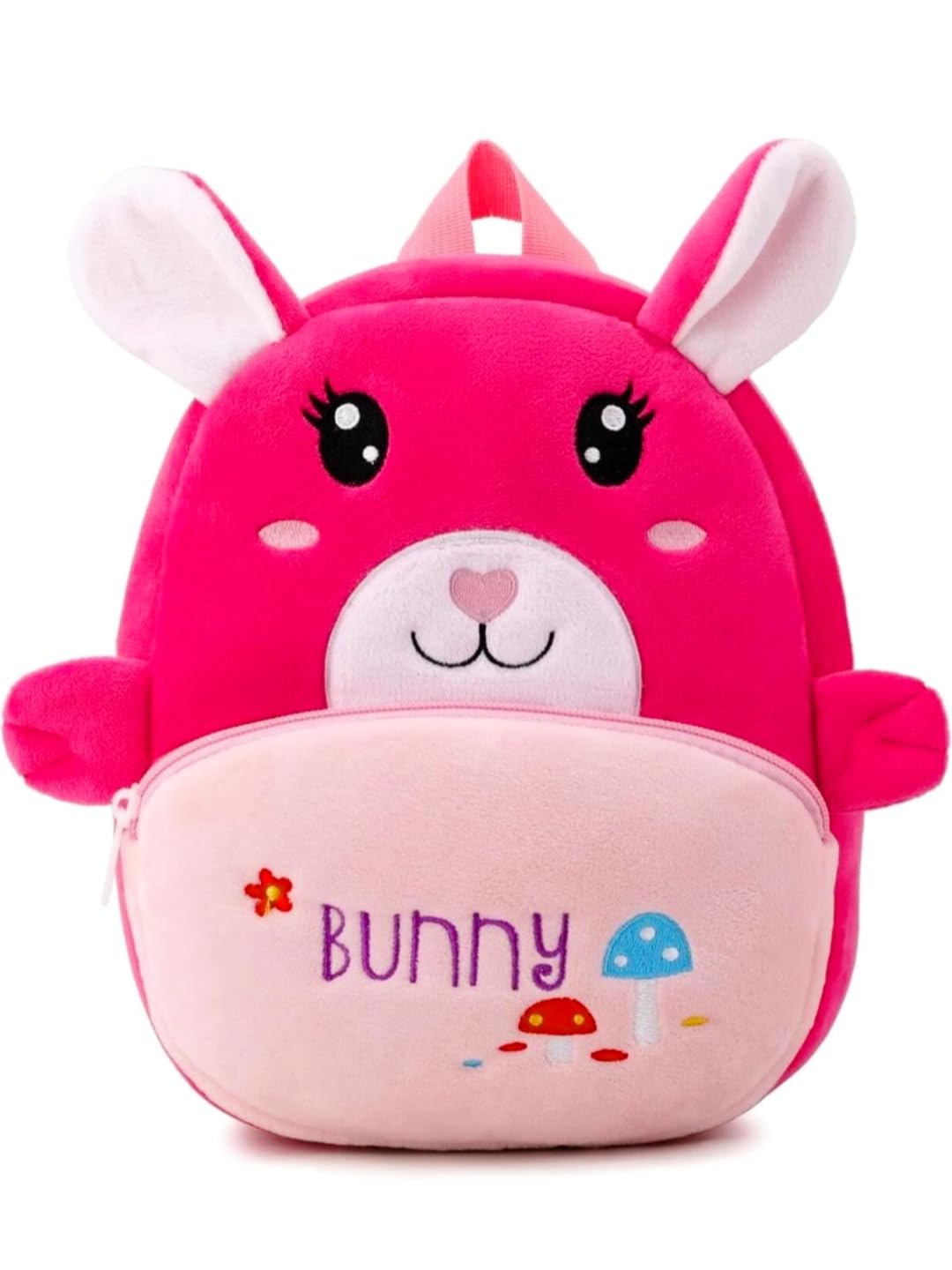 Kids Cartoon Bunny Backpack for Toddlers | Cute Plush Hot Pink School Bag for Nursery, Playschool & Kindergarten Boys and Girls-image-48