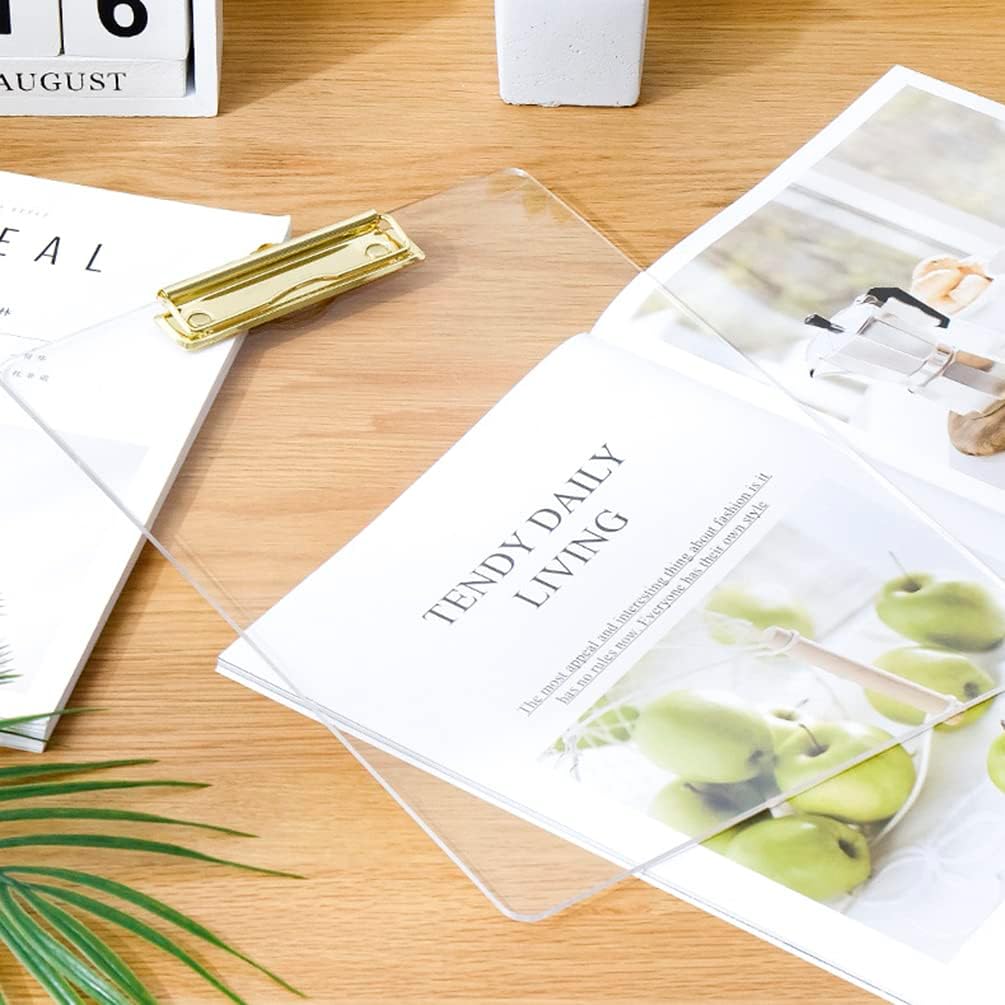 3mm Thick Acrylic Office Clipboard for A4 Size 12.2'' x 8.6''