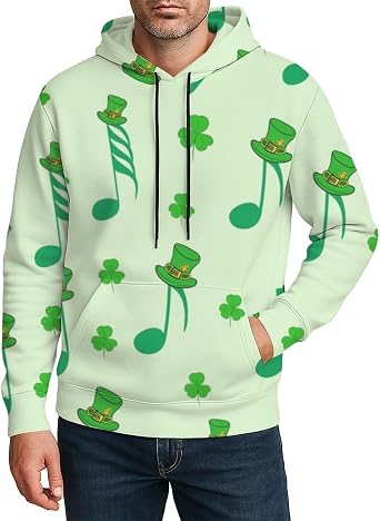 Hoodie For Women Graphic,Four Leaf Clover Gym Hoodies,Streetwear Hooded Sweatshirts With Pocket Drawstring