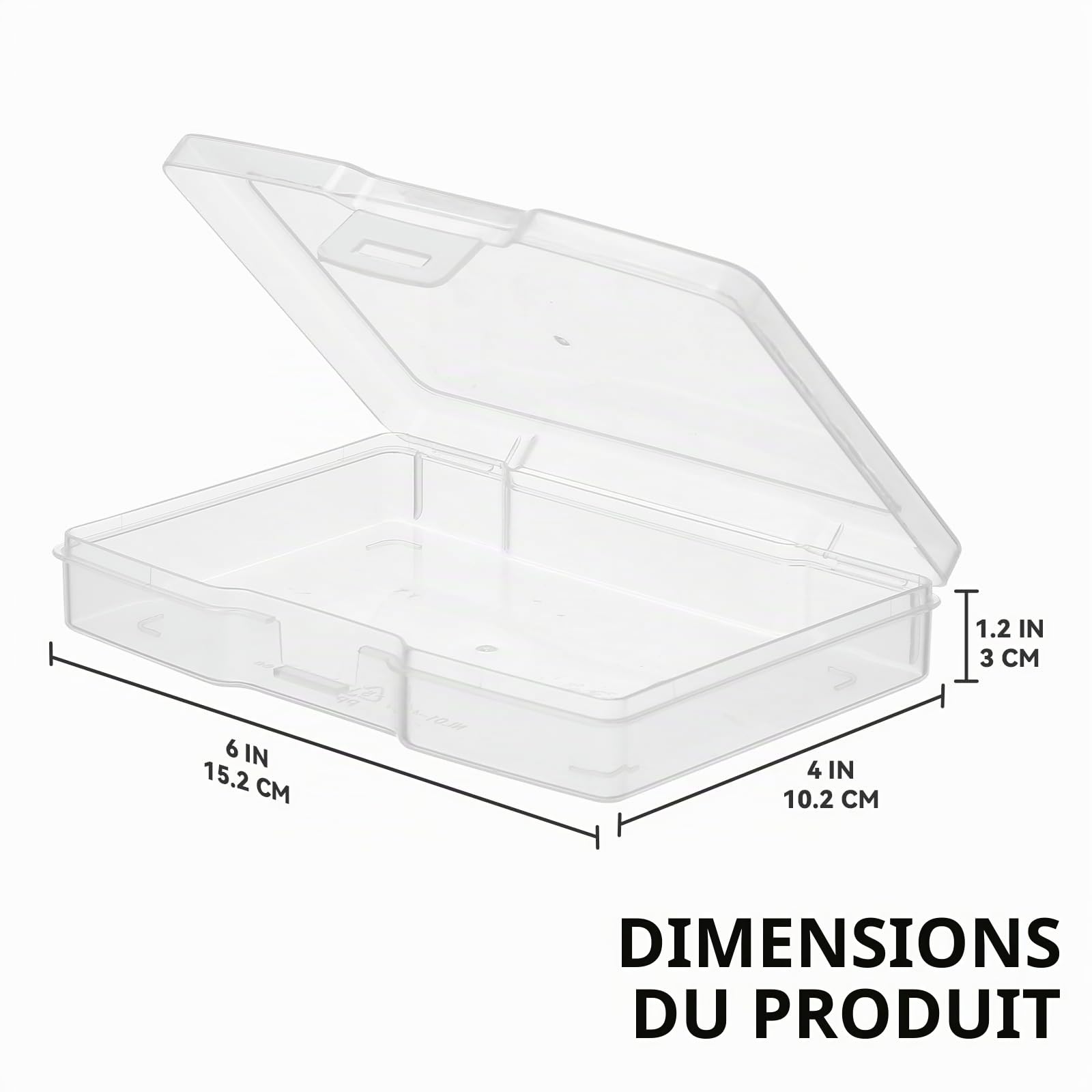 novelinks boîte Photo 4 "x 6" boîte de rangement photo - boîte de gestion de photos boîte de rangement photo - paquet de 24 (transparent)
