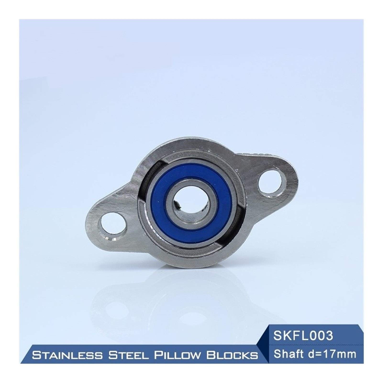 SKFL003 SSKFL003 Edelstahl Pillow Block Mounted Lager (1 Stück) Lagerwelle 17mm Lagergehäuse S KFL003 17 mm