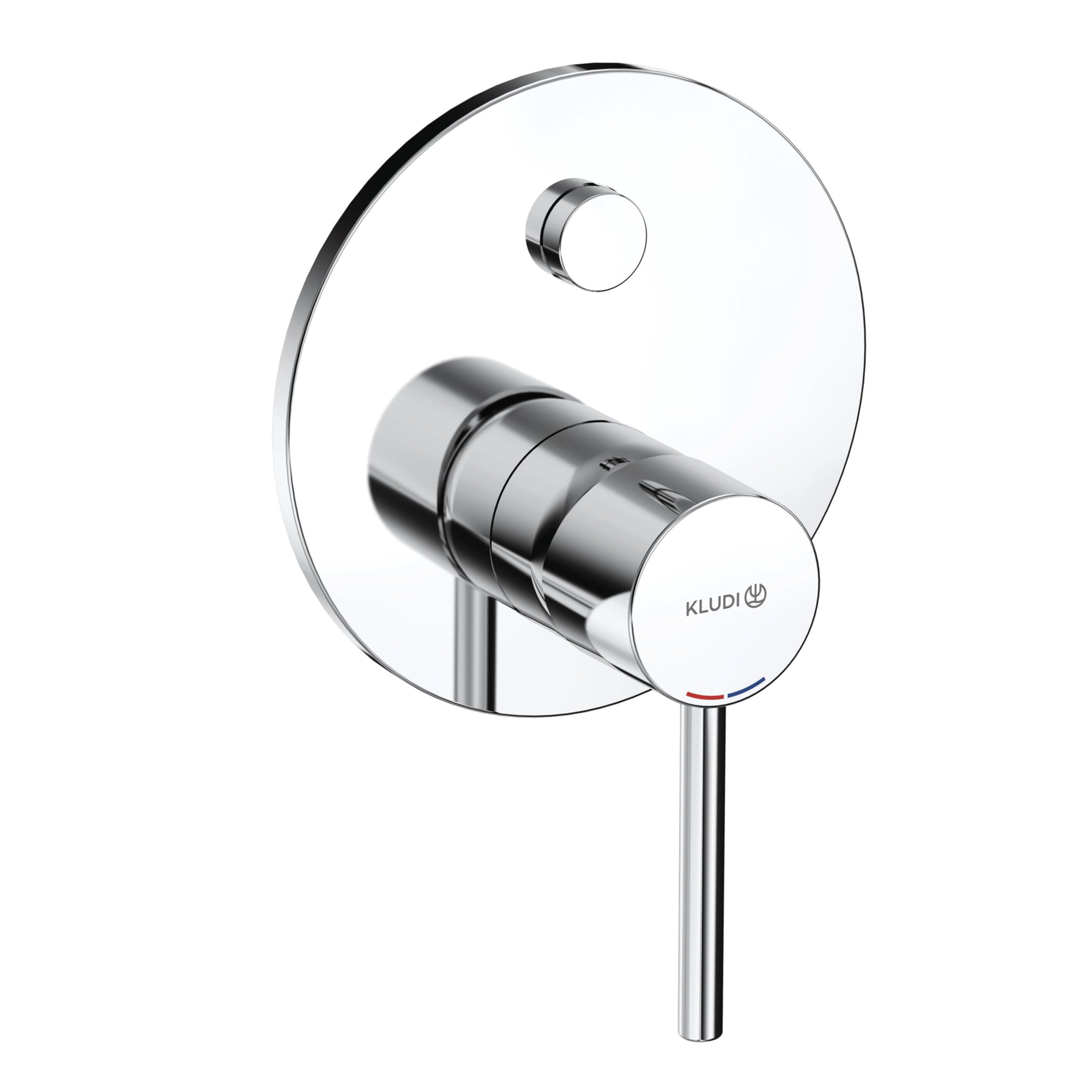 KLUDI BZZ 387590576 bateria do zabudowy wanny/prysznica (387590576) chromowana bateria jednouchwytowa PUSH & SWITCH do SLIM.BOXX 88022, 28 l/min