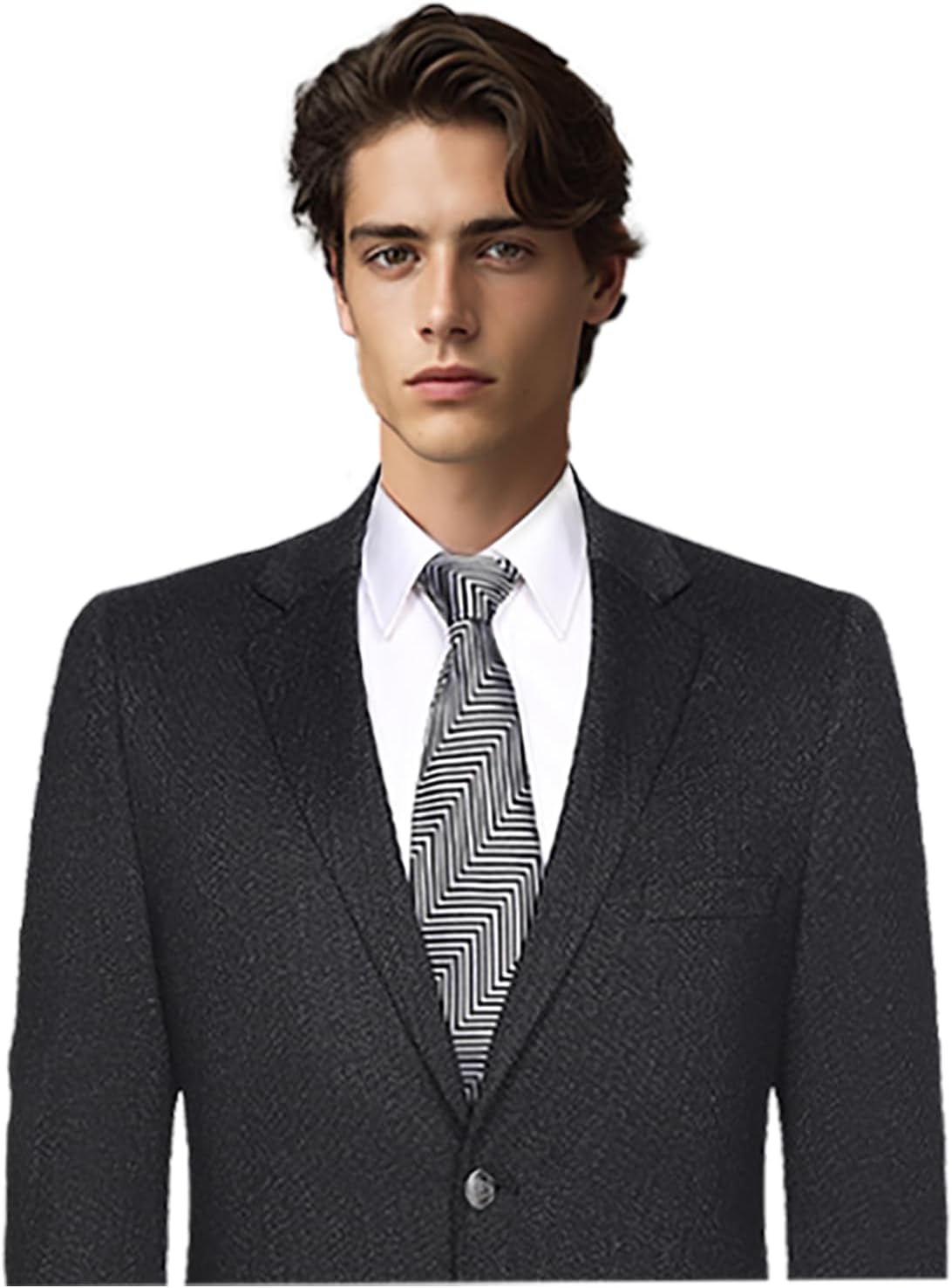 Men's Classic Fit 2 Button Knit Stretch Blazer Sport Coat – Business Casual Jacket for Office Travel Events