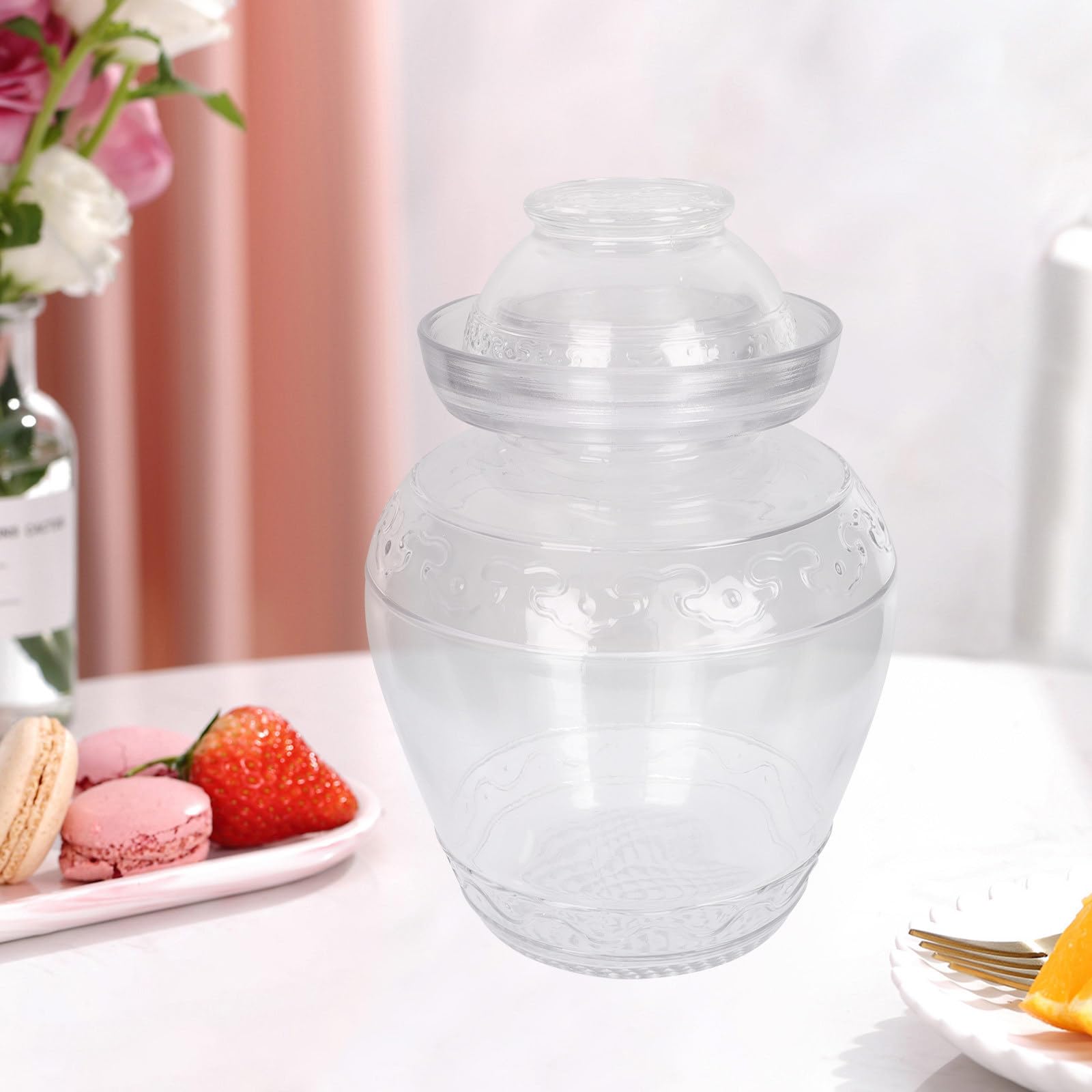 MAGICLULU Tarro de Vidrio para Almacenar Alimentos Tapa Sellada, Capacidad 1.5kg, Superficie Lisa y Resistente, Adecuado para Encurtidos en Cocina Moderna Varios estilos