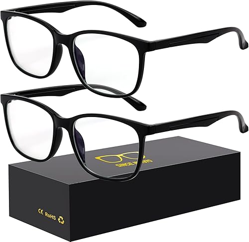 Lentes de bloqueo de luz azul para computadora, lectura, juegos, televisión, teléfonos, gafas de moda antifatiga visual y UV para hombres y mujeres