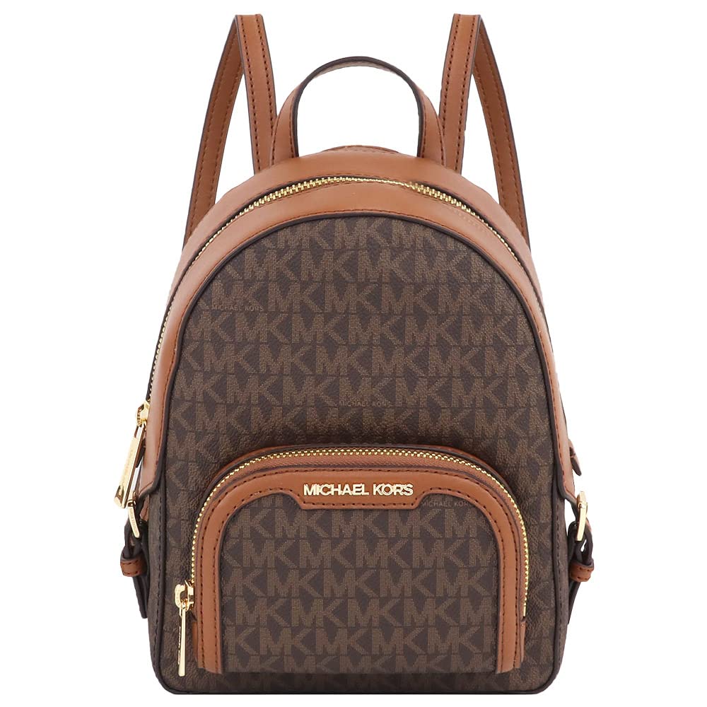 MICHAEL KORS MKロゴ ブラウン リュック 良品】マイケルコース リュック レディース MKロゴ PVC ブラウン