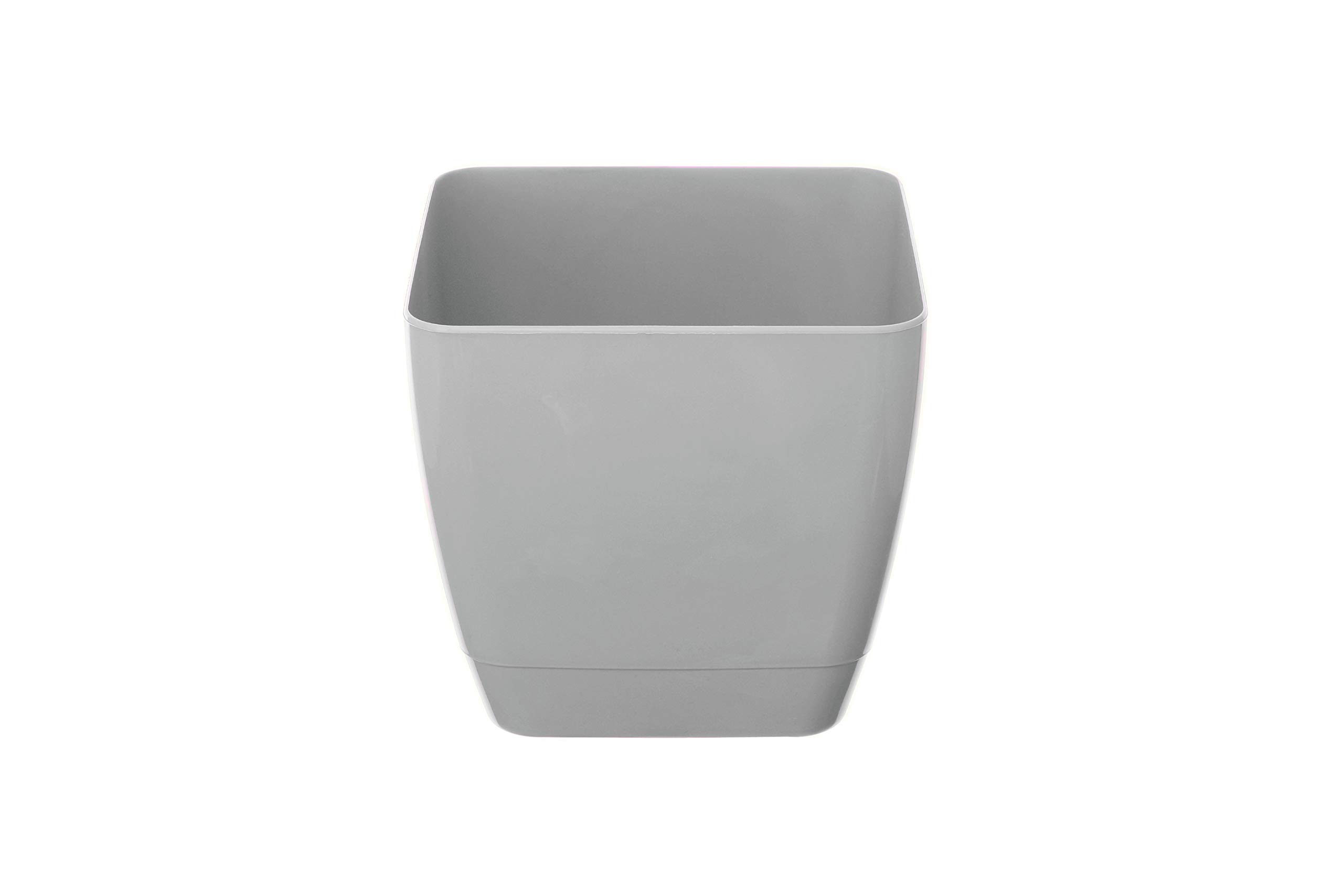 Whitefurze Indoor Square Plant Pot 16cm Grey