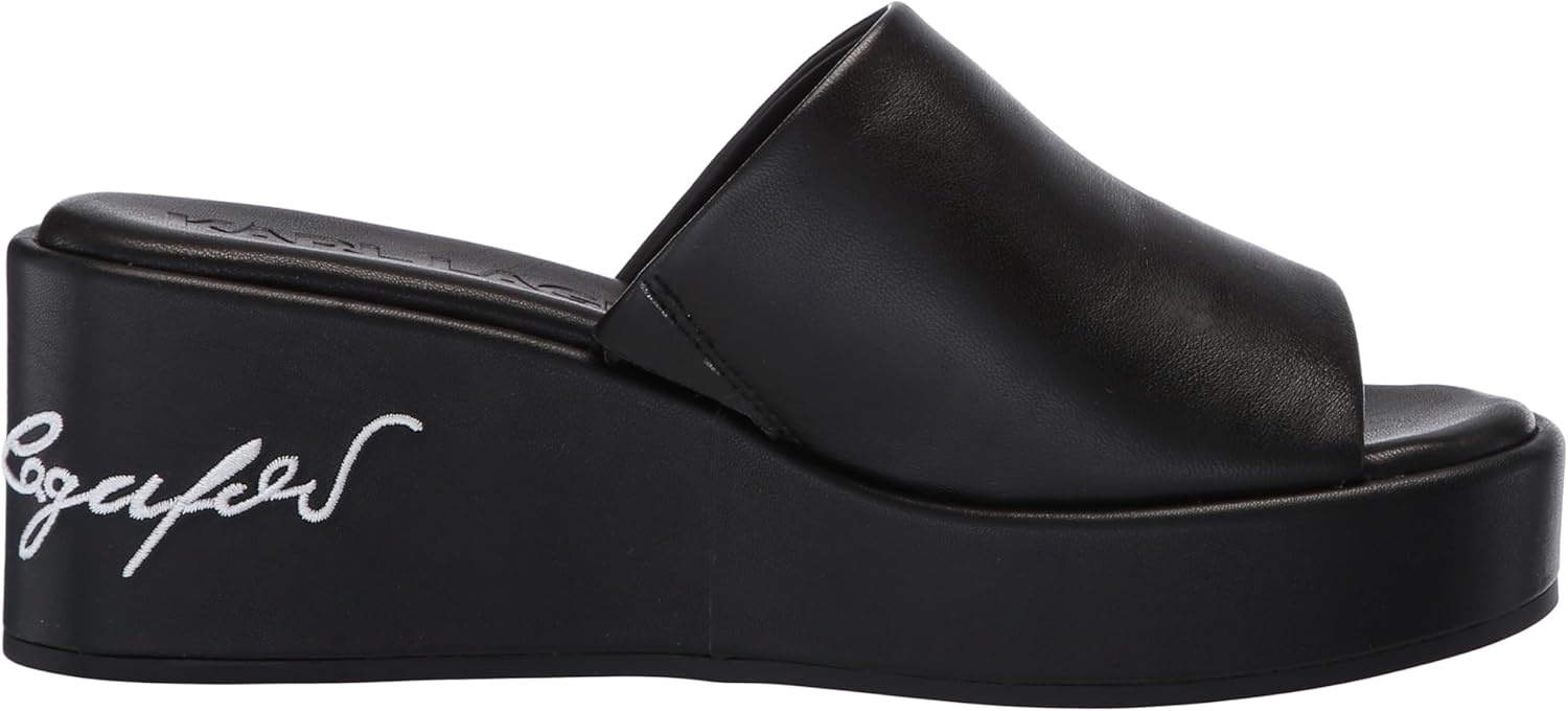 KARL LAGERFELD womens Calvina Slip on Platform Wedge Sandal - Image 6