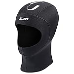 Neoprene Wetsuit Hood Scuba Diving Hood 3MM 5MM for Men Women Youth, Bib Dive Cap Surfing Thermal Hood for Kayaking Snorkeling Swimming Sailing Canoeing Water Sports (3mm Black, S)