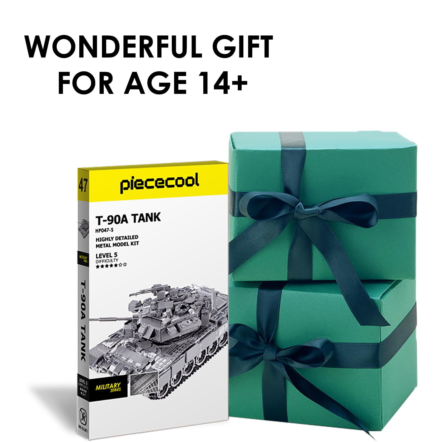 Piececool 3D-Metall-Puzzle, 3D-Puzzle, Modellbausatz, DIY-3D-Metall-Puzzle, Weihnachts- und Geburtstagsgeschenke für Jugendliche und Erwachsene, T-90A Tank
